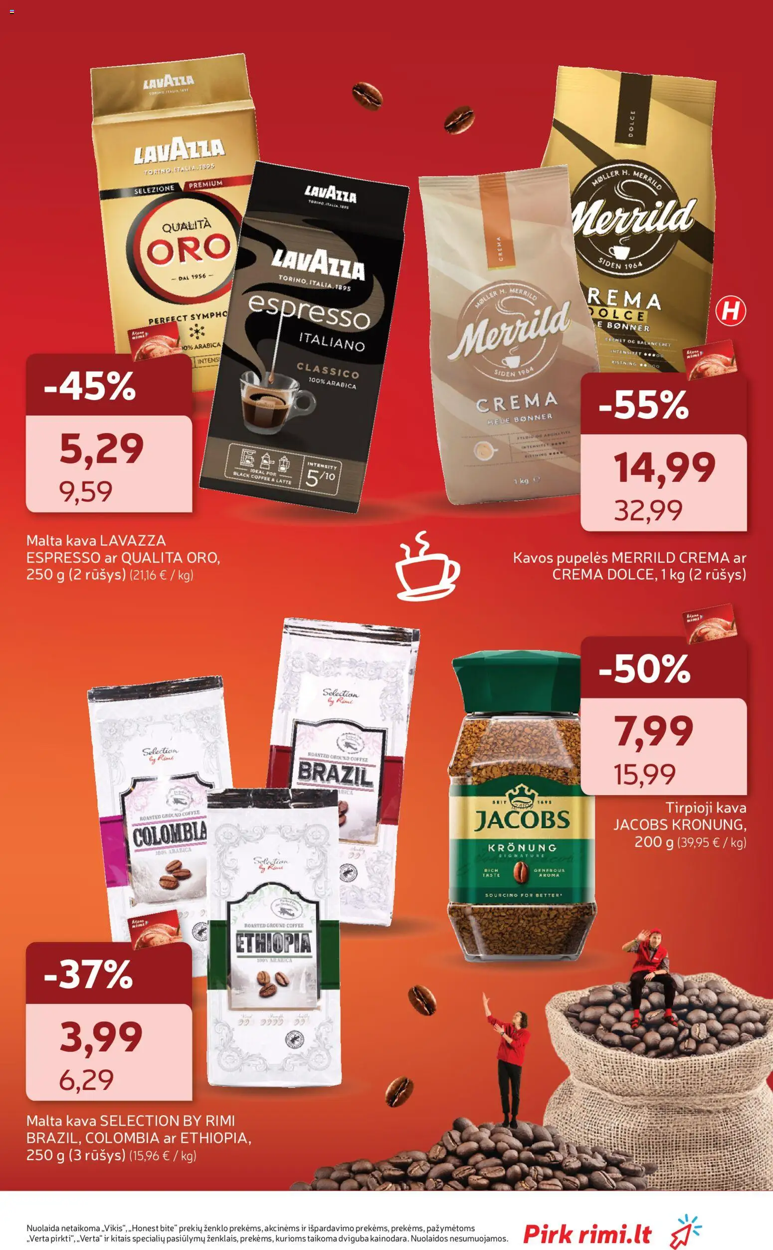 Rimi akcijos nuo 04.11.2025 | Puslapis: 23 | Prekių: Pupelės, Tirpioji kava, Kavos pupelės, Kava