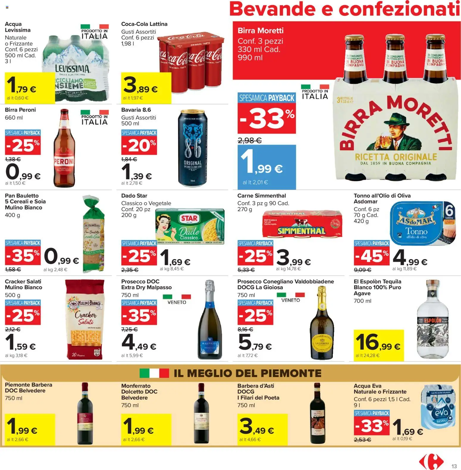 Volantino Carrefour del 07.04.2026 | Pagina: 13 | Prodotti: Cereali, Acqua, Tequila, Tonno