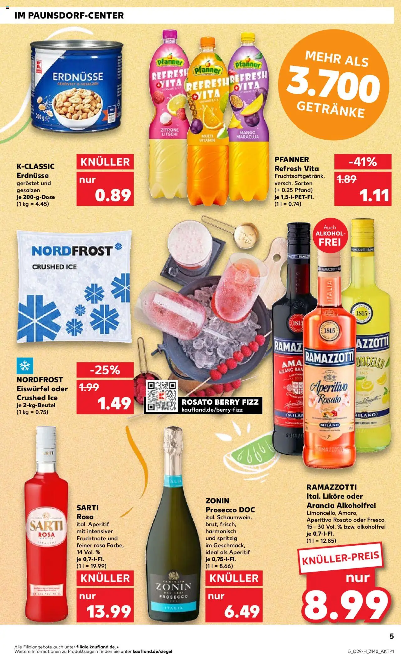 Kaufland prospekt Leipzig	 - gültig ab dem 17.07.2025 | Seite: 5 | Produkte: Erdnüsse, Prosecco, Zitrone, Mango