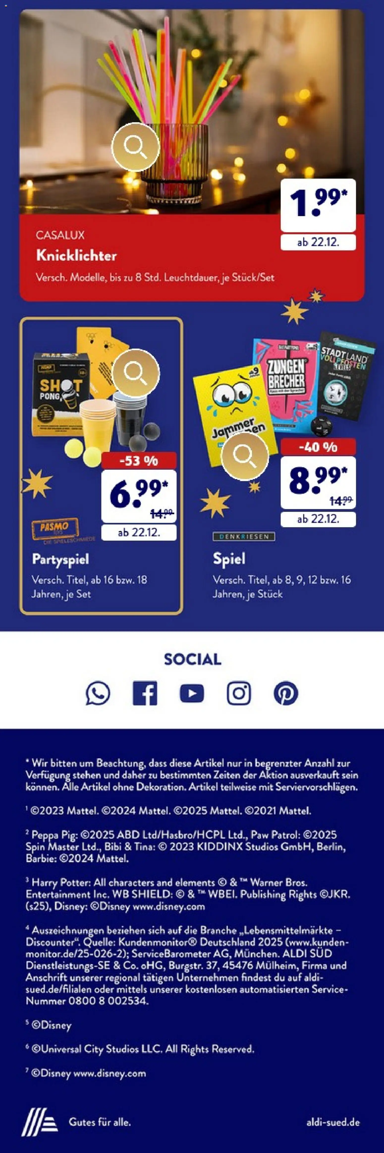 Aldi Süd - Weihnachtsbroschüre Dezember 2025 – gültig ab 01.12.2025 | Seite: 11 | Produkte: Spiel