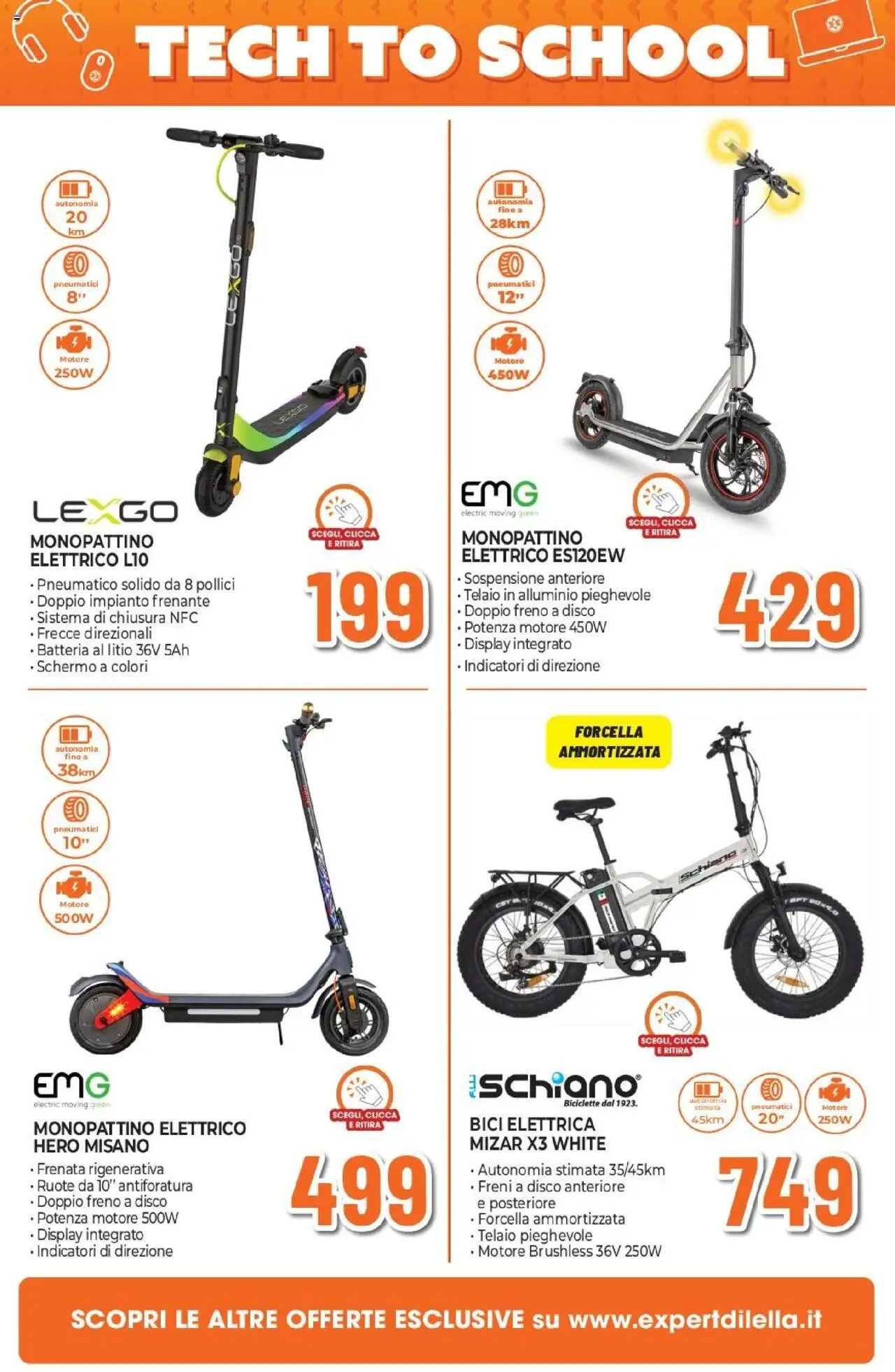 Volantino Expert del 14.08.2025 | Pagina: 12 | Prodotti: Disco, Alluminio, Bici elettrica, Batteria