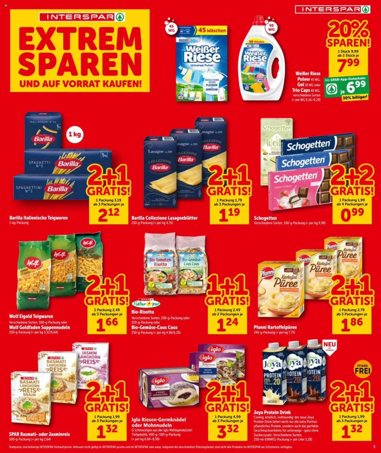 Interspar - Flugblatt gültig ab 09.04.2026 | Seite: 3 | Produkte: Hajdina liszt, Nudeln