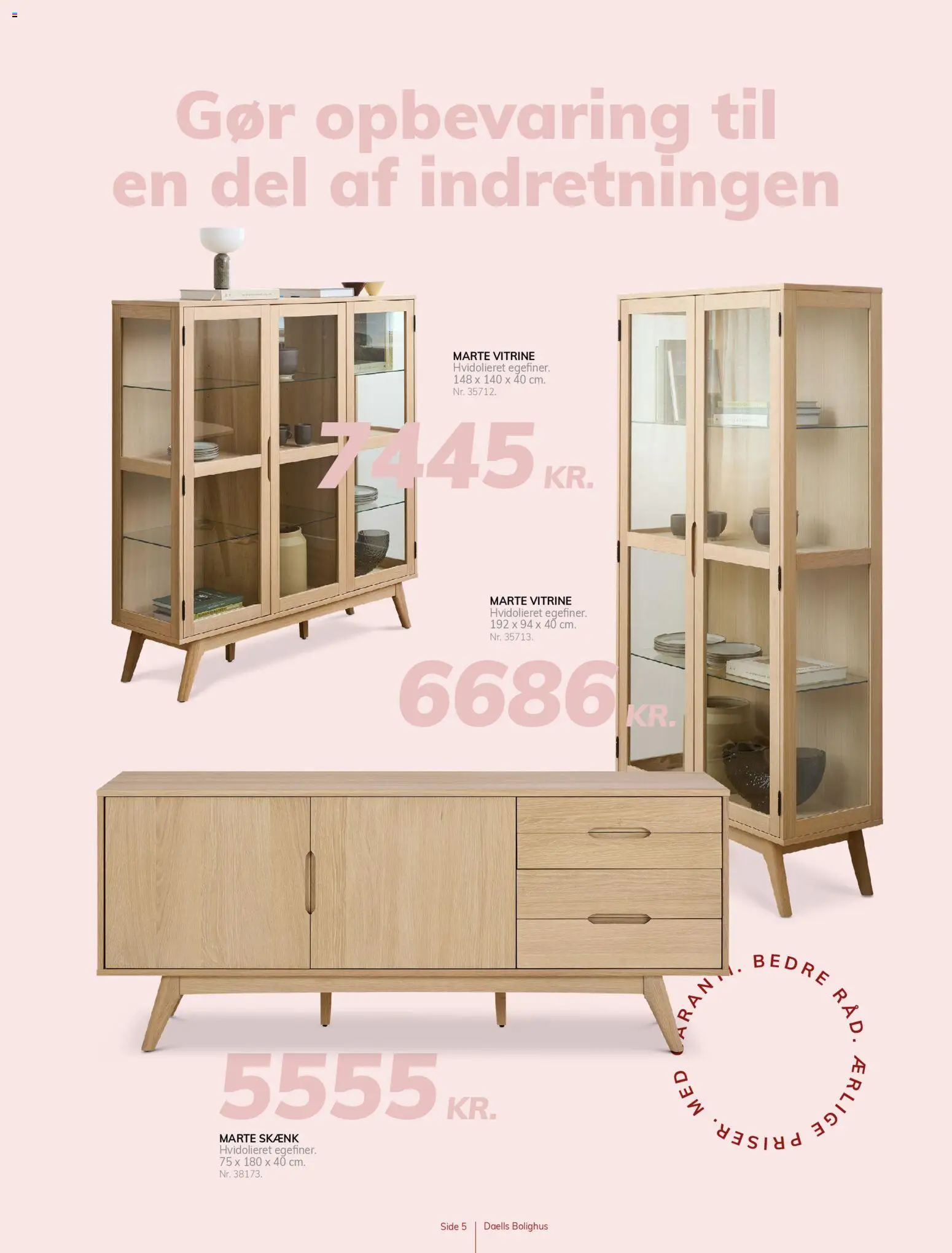 Daells Bolighus tilbudsavis – gyldig fra 11.02.2026 | Side: 5 | Produkter: Skænk, Vitrine