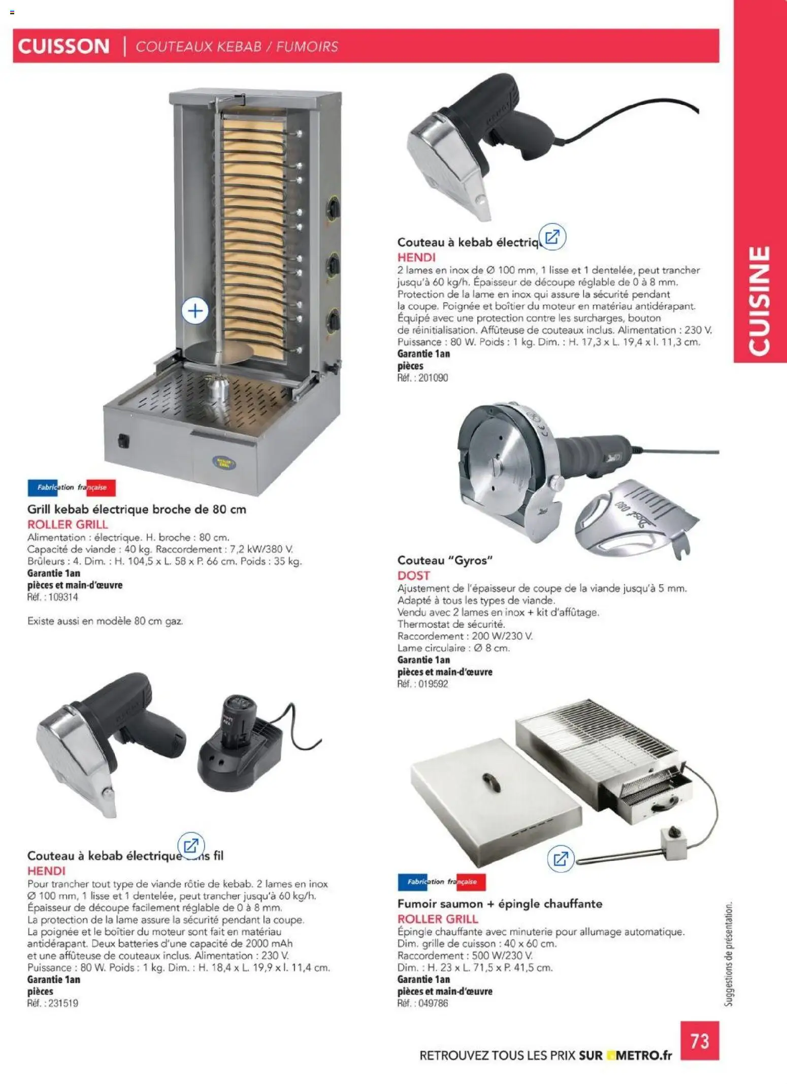 {H1} | Page: 73 | Produits: Poids, Grill, Grille de cuisson, Saumon