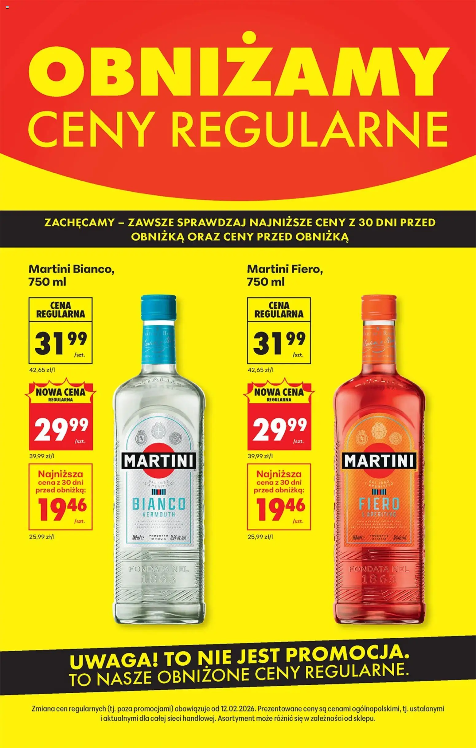 Biedronka Polsko leták - Czas na toast od 09.02.2026 | Strana: 44 | Produkty: Martini, Vermouth, Aperitivo