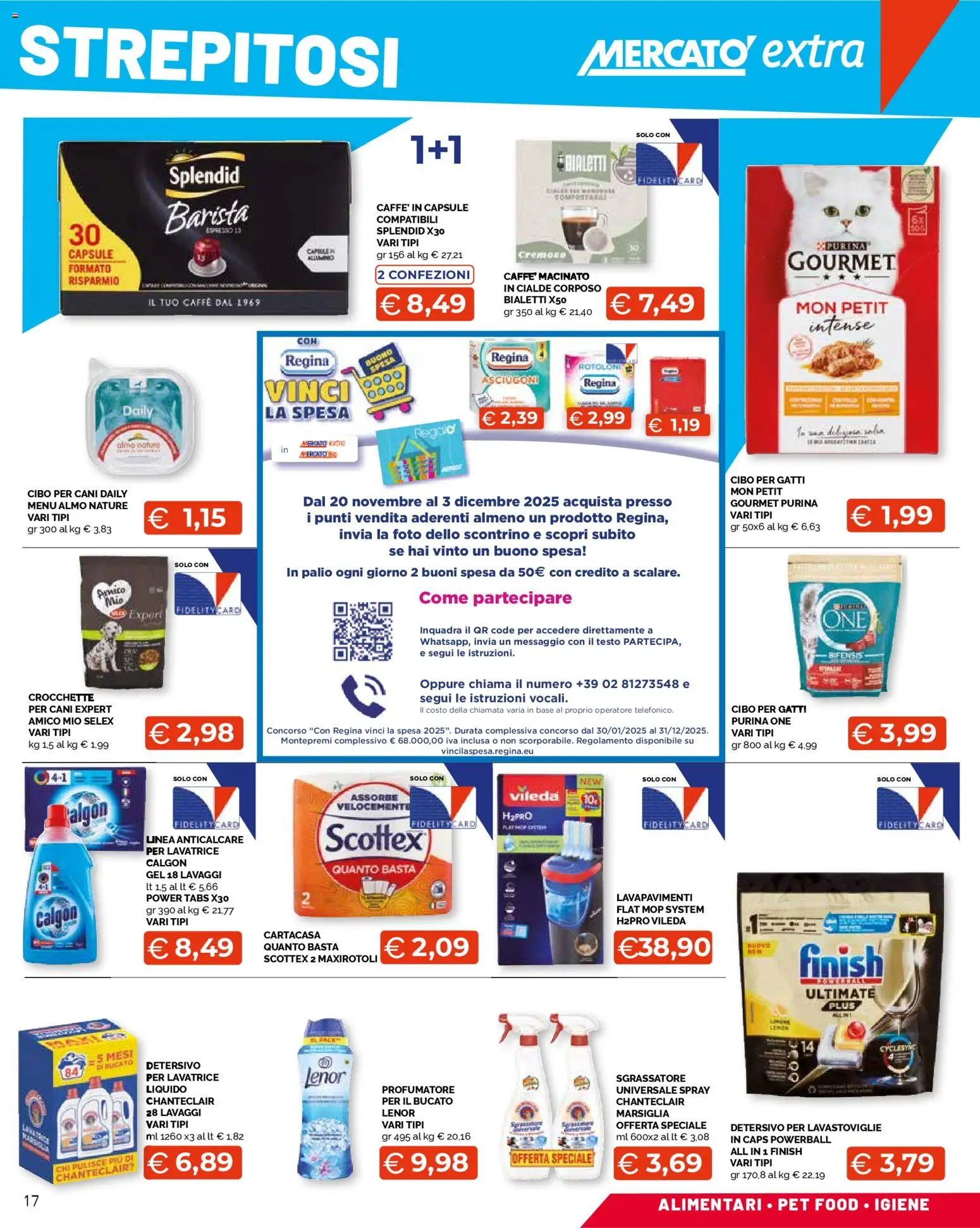 Volantino Mercatò del 24.11.2025 | Pagina: 17 | Prodotti: Detersivo per lavastoviglie, Sgrassatore, Crocchette, Macinato