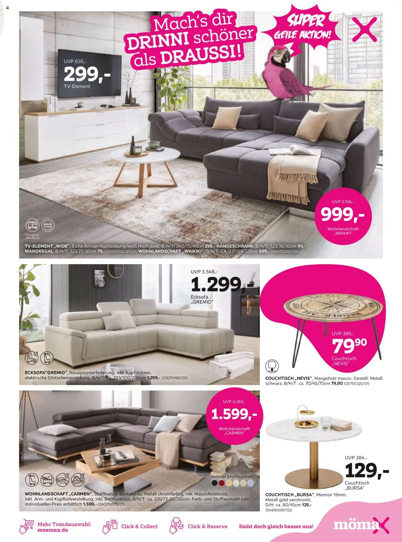 Mömax Prospekt 	 – gültig ab 08.09.2025 | Seite: 5 | Produkte: Wohnlandschaft, Ecksofa, Couchtisch