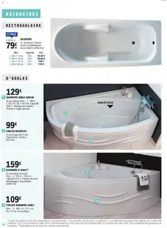 Brico E.Leclerc - Prévisualisation de Brico E.Leclerc - Guide aménagement intérieur valide à partir de 06.01.2026 | Page: 68 | Produits: Tablier, Baignoire, Douche