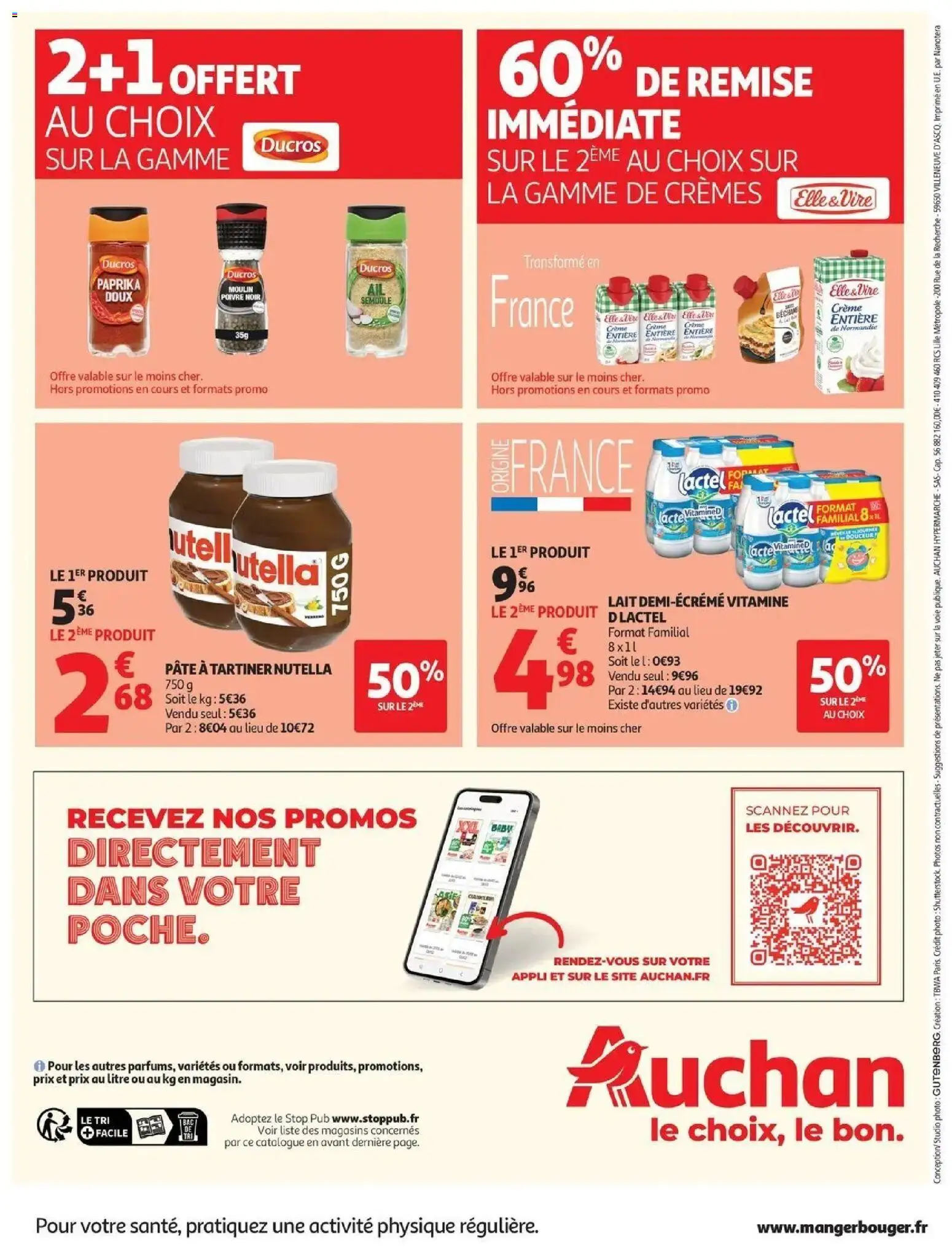 {H1} | Page: 66 | Produits: Paprika, Nutella, Lait, Crème