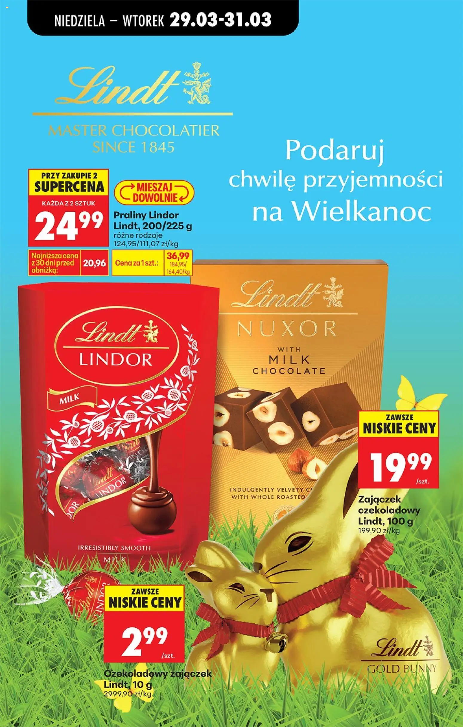 Biedronka Polsko leták od 29.03.2026 | Strana: 62 | Produkty: Lindor, Lindt, Milk chocolate