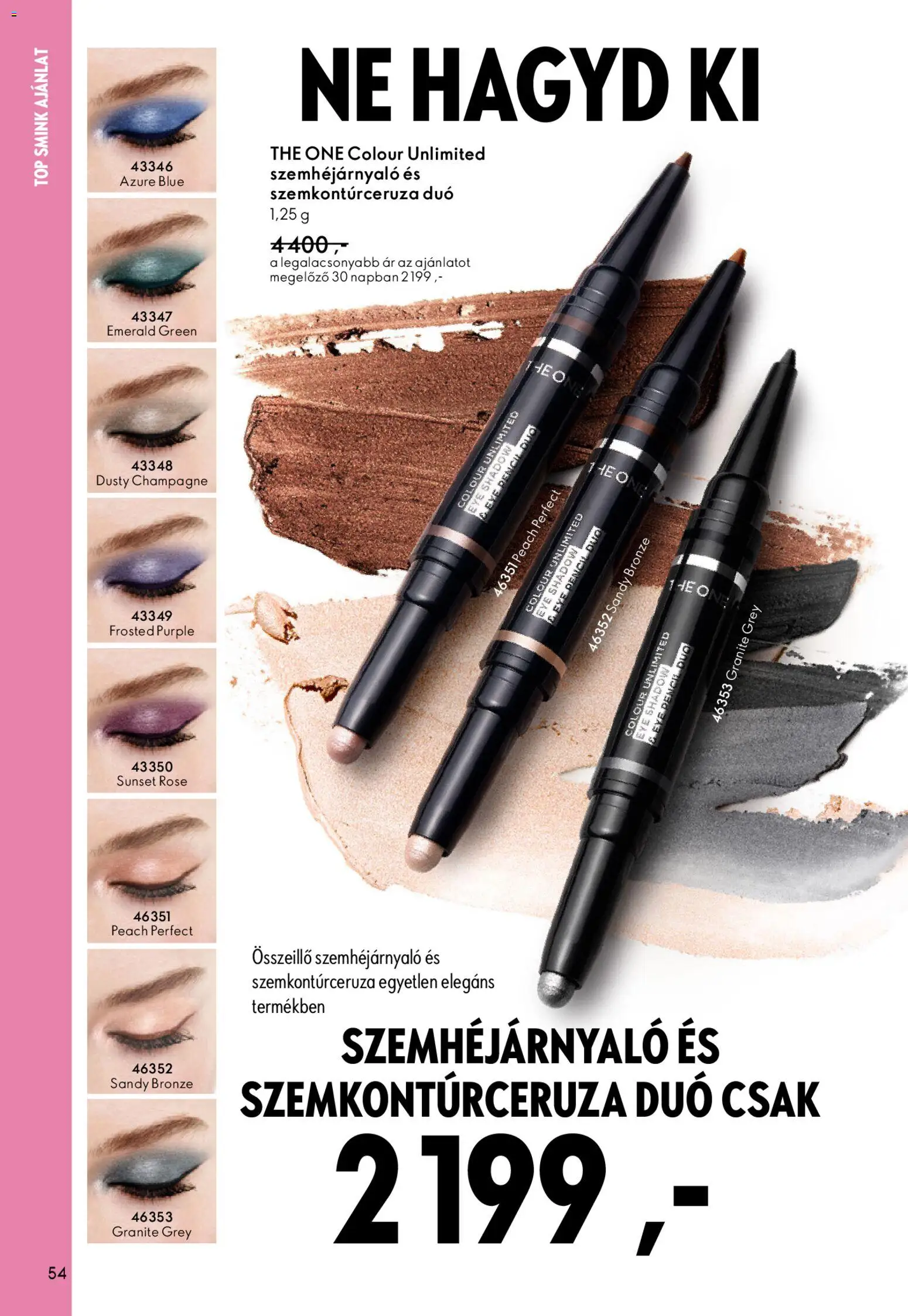 Oriflame akciós ujság - amely érvényes a következő dátumtól: 24.12.2025 | Oldal: 54 | Termékek: Smink