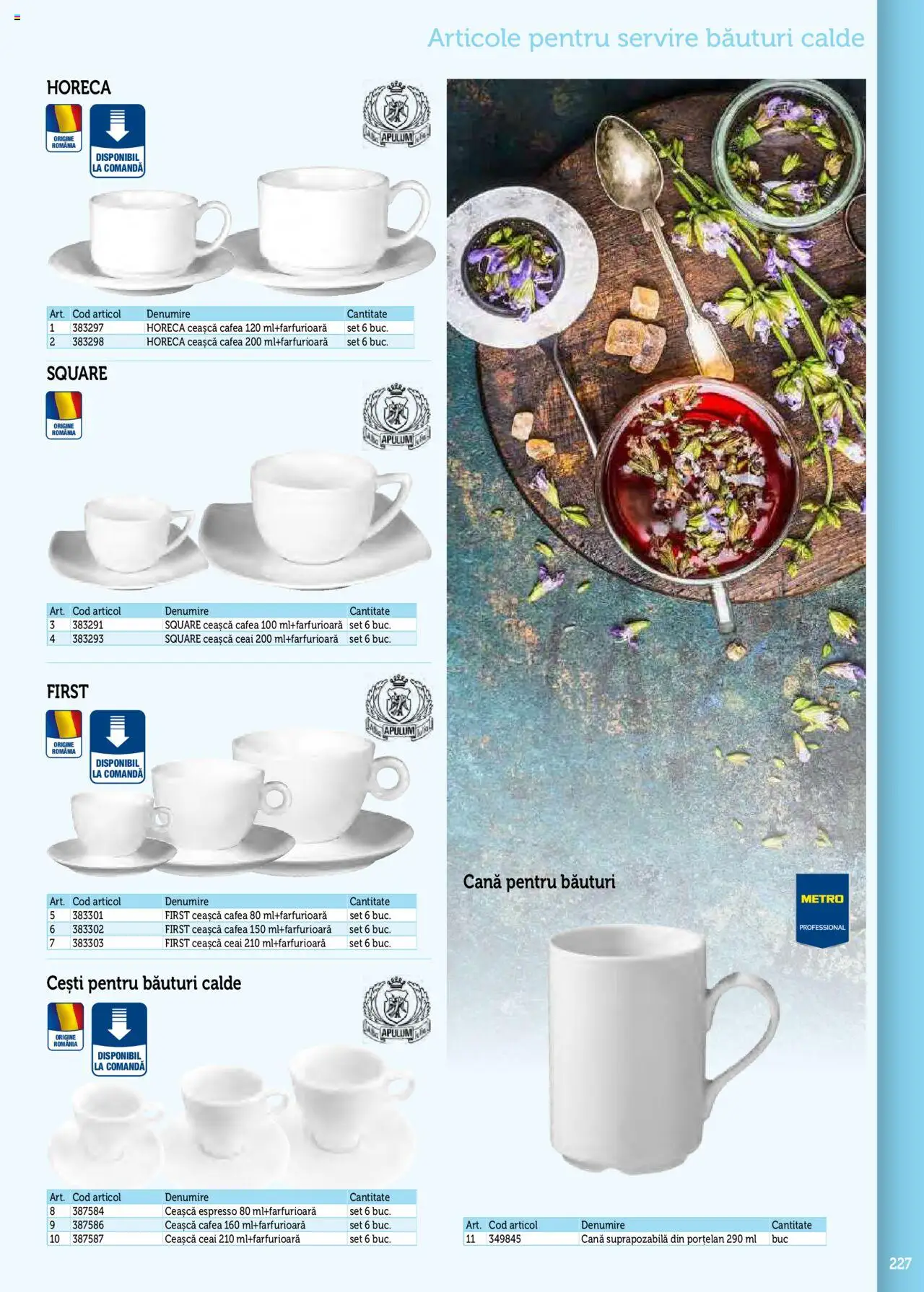 Noul catalog Metro – valabil de la 17.09.2025 | Pagină: 227 | Produse: Cafea, Ceai