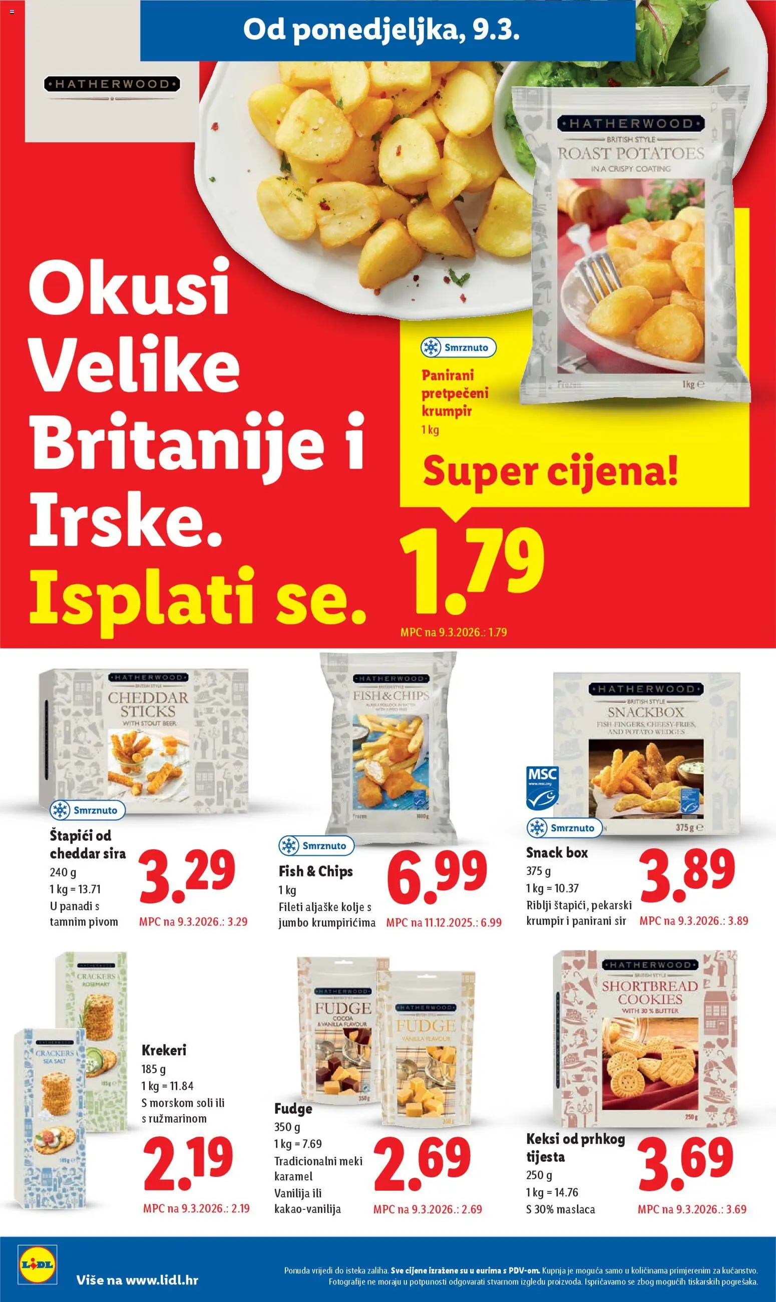 Lidl katalog | vrijedi od 09.03.2026 | Stranica: 14 | Proizvodi: Keksi, Sir, Krumpir, Krekeri
