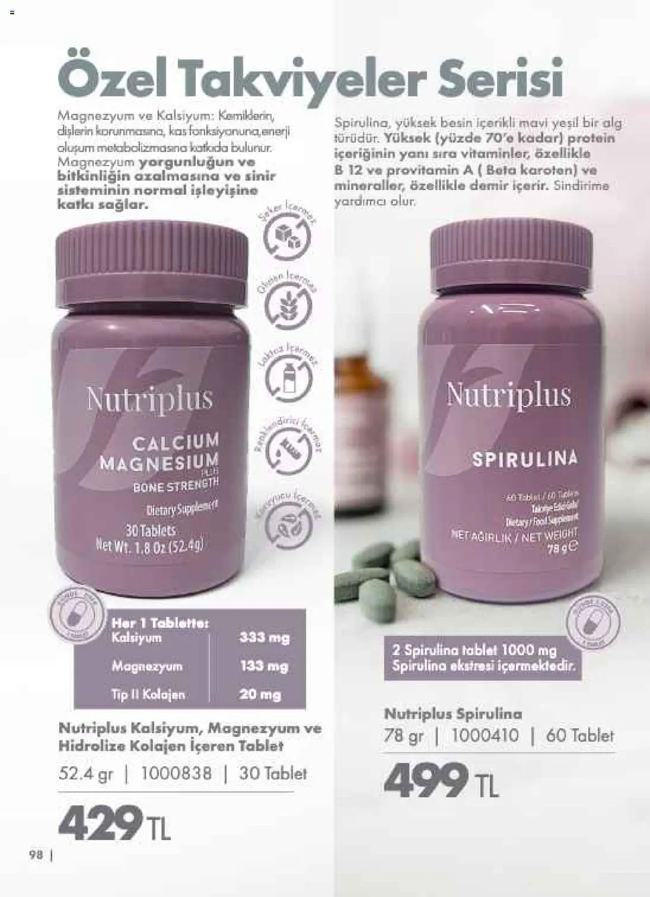 Farmasi Katalog - 01.08.2025 tarihinden itibaren geçerlidir | Sayfa: 98 | Ürünler: Tablet, Ağırlık