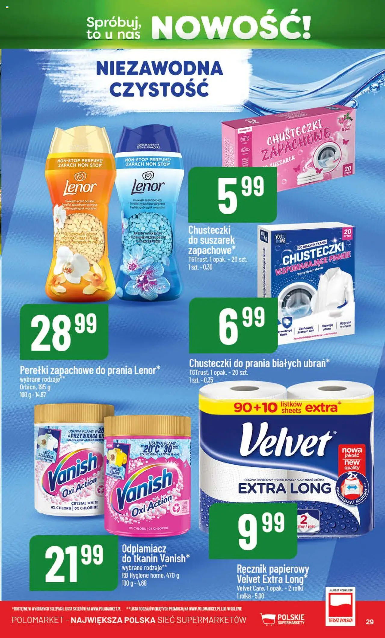 POLOmarket Gazetka - Nowości od 14.08.2025 | Strona: 29 | Produkty: Vanish, Zapach, Odplamiacz, Ręcznik papierowy