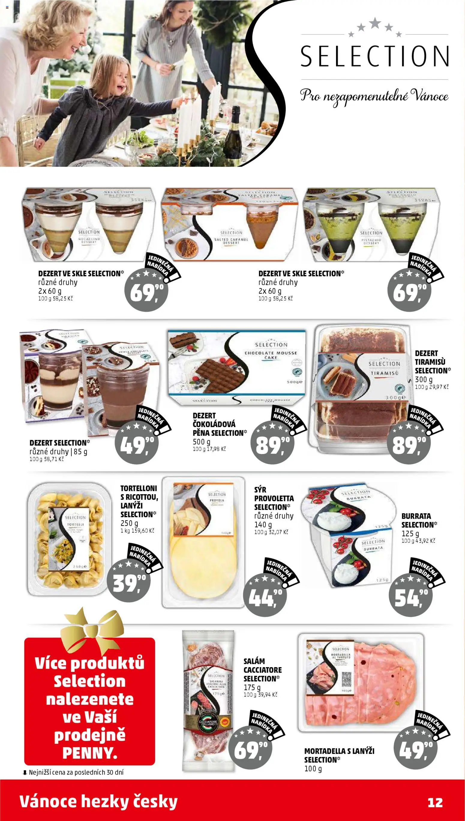 Penny Market leták - Čtvrtečník od 11.12.2025 | Strana: 12 | Produkty: Tiramisu, Salám, Burrata, Mortadella