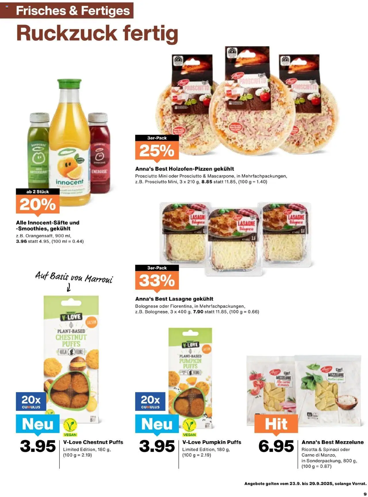 Migros Aktionen – gültig ab 23.09.2025 | Seite: 9 | Produkte: Pizza