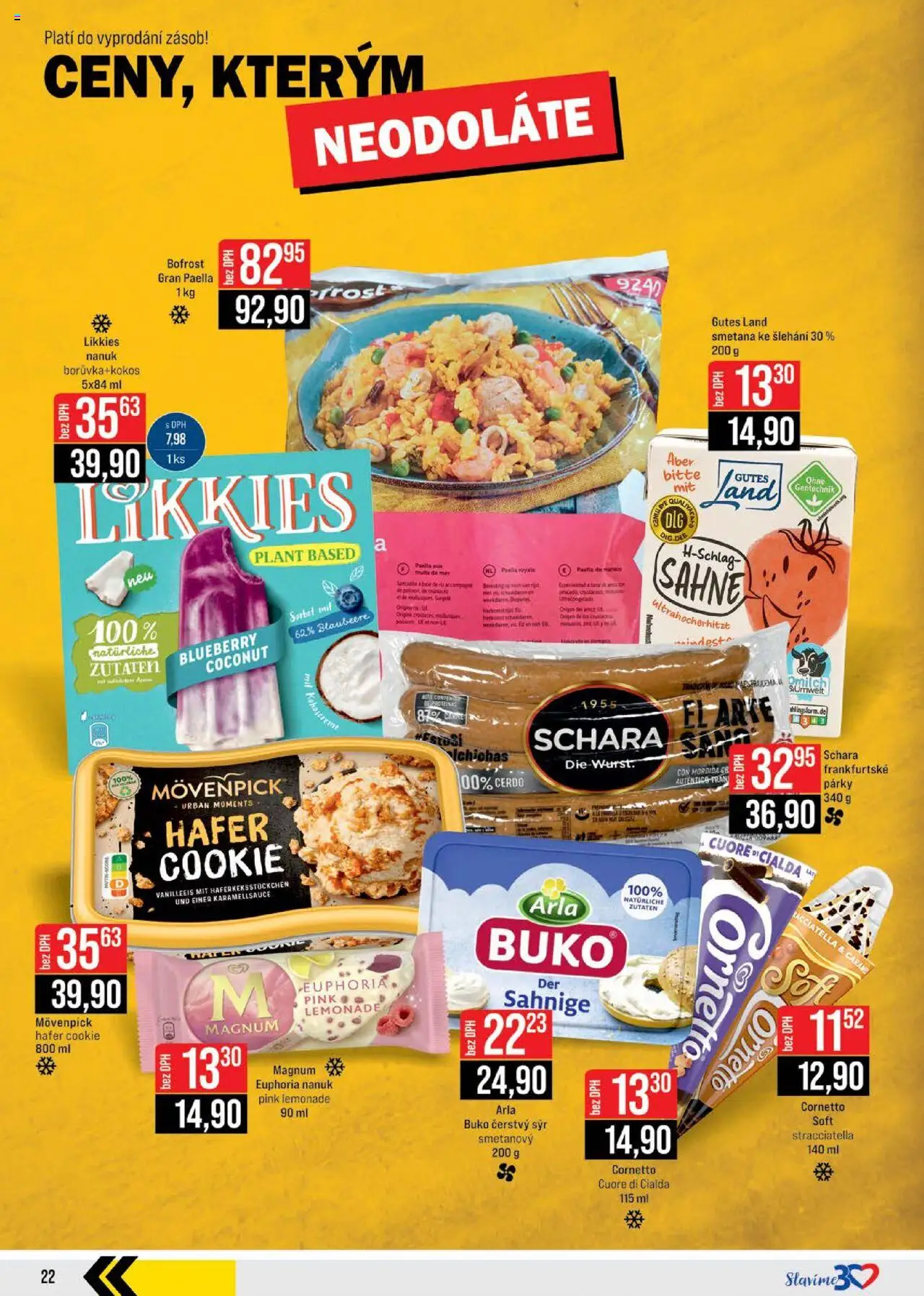 Jip leták - Cash & Carry od 15.10.2025 | Strana: 22 | Produkty: Nanuk, Smetana, Magnum, Čerstvý sýr