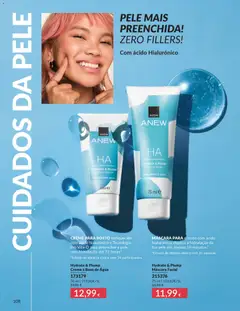 Pré-visualização Hydrate & Plump Máscara Facial, MÁSCARA PARA o rosto com ácido hialurónico: duplica a hidratação da tua pele em apenas 10 minutos.", *Estudo de eficácia clínica com 31 pessoas. válido de 01.03.2026 | Página: 122