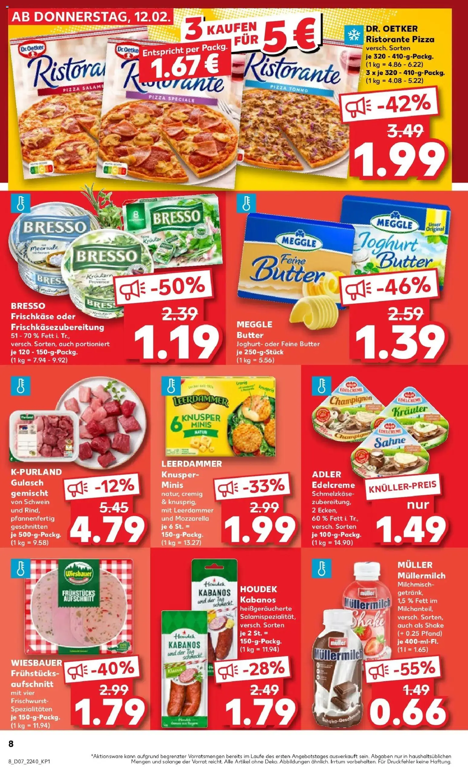 Kaufland prospekt Münsingen	 – gültig ab 12.02.2026 | Seite: 16 | Produkte: Ristorante, Butter, Salami, Muller mullermilch