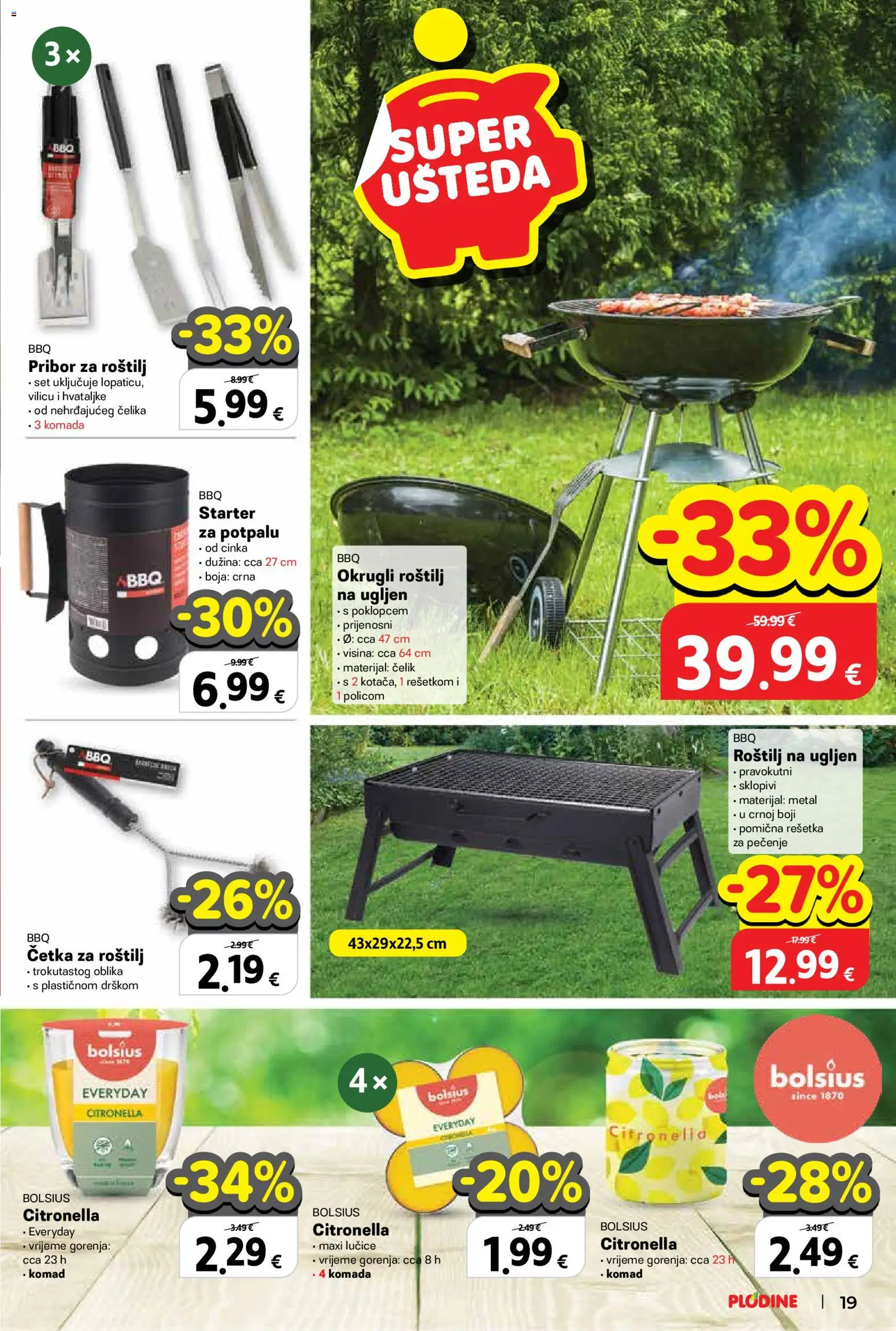 Plodine katalog | vrijedi od 11.03.2026 | Stranica: 19 | Proizvodi: Roštilj, Četka
