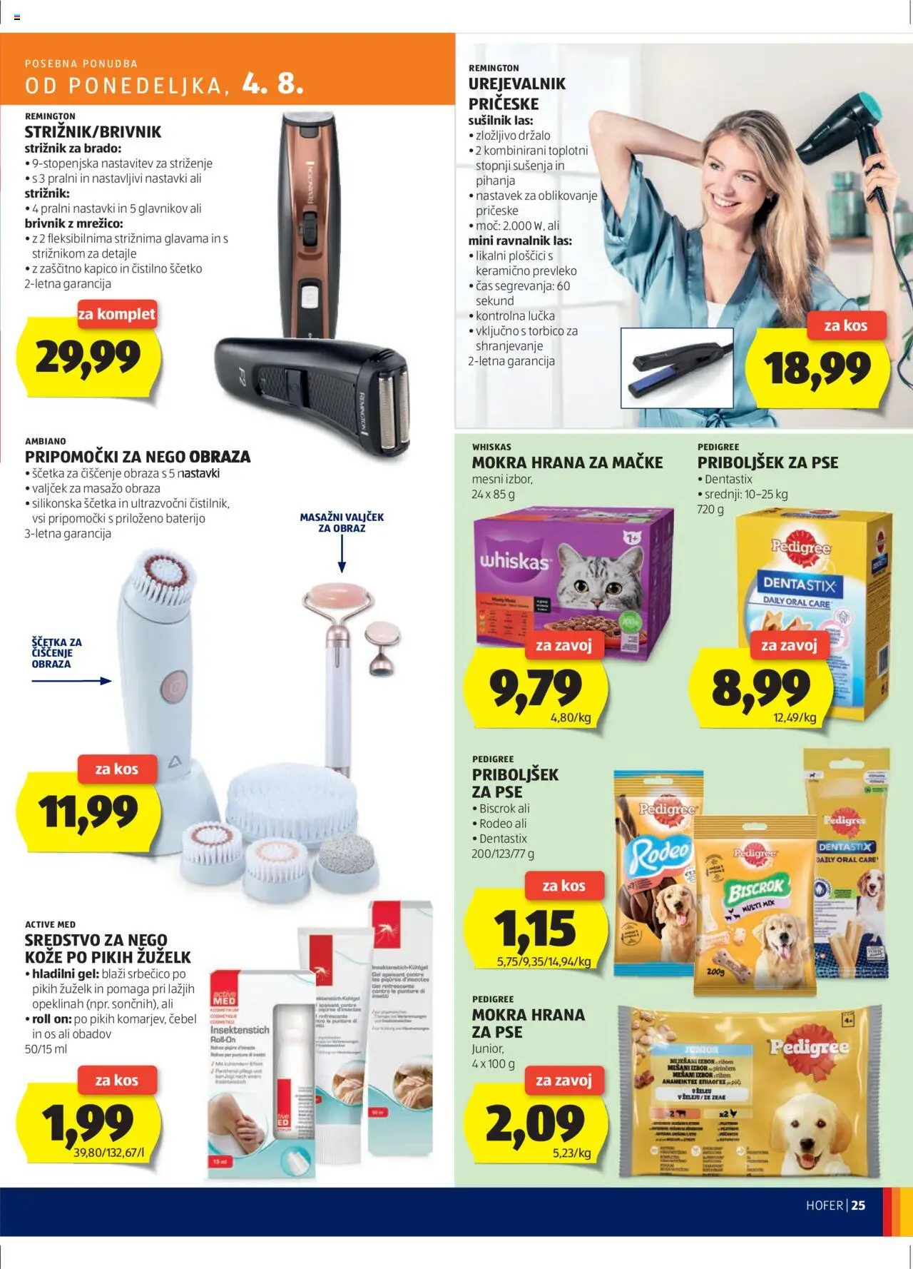 Hofer SI katalog | vrijedi od 31.07.2025 | Stranica: 25 | Proizvodi: Whiskas, Med, Roll on, Hrana za mačke
