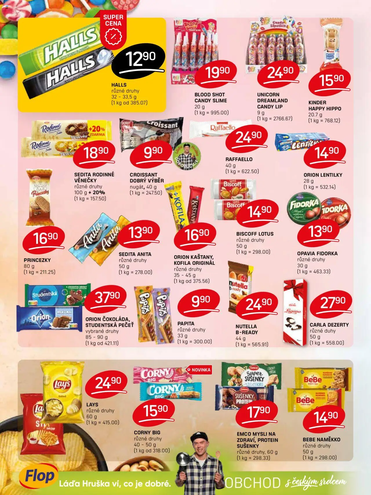 Flop leták od 22.10.2025 | Strana: 8 | Produkty: Emco Mysli, Croissant, Lay's, Bebe