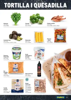 Pogląd oferty "Makro Gazetka - Street Food" - ważna od 28.03.2025 | Strona: 15 | Produkty: Cebula szalotka, Kukurydza, Awokado, Cheddar