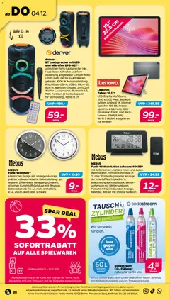 Netto Prospekt 	 ab 01.12.2025 gültig | Seite: 30 | Produkte: Mikrofon, Tablet, Sodastream, Wecker