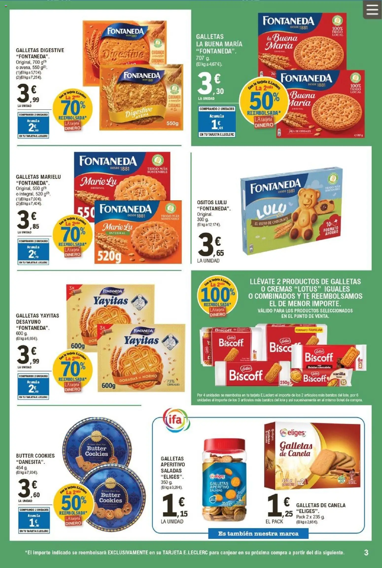 E.Leclerc folleto │ válido desde el 04.02.2026 | Página: 3 | Productos: Cereales, Té, Galletas, Horno