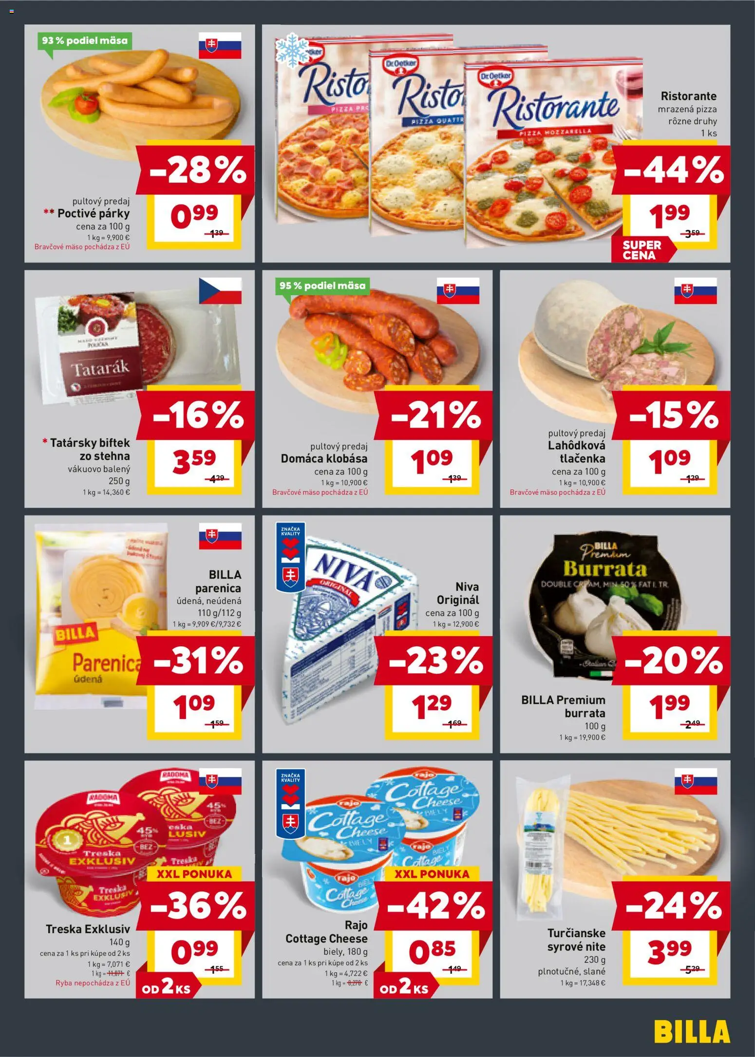 Nové Billa akcie – leták je platný od 27.12.2025 | Strana: 11 | Produkty: Pás, Pizza, Treska