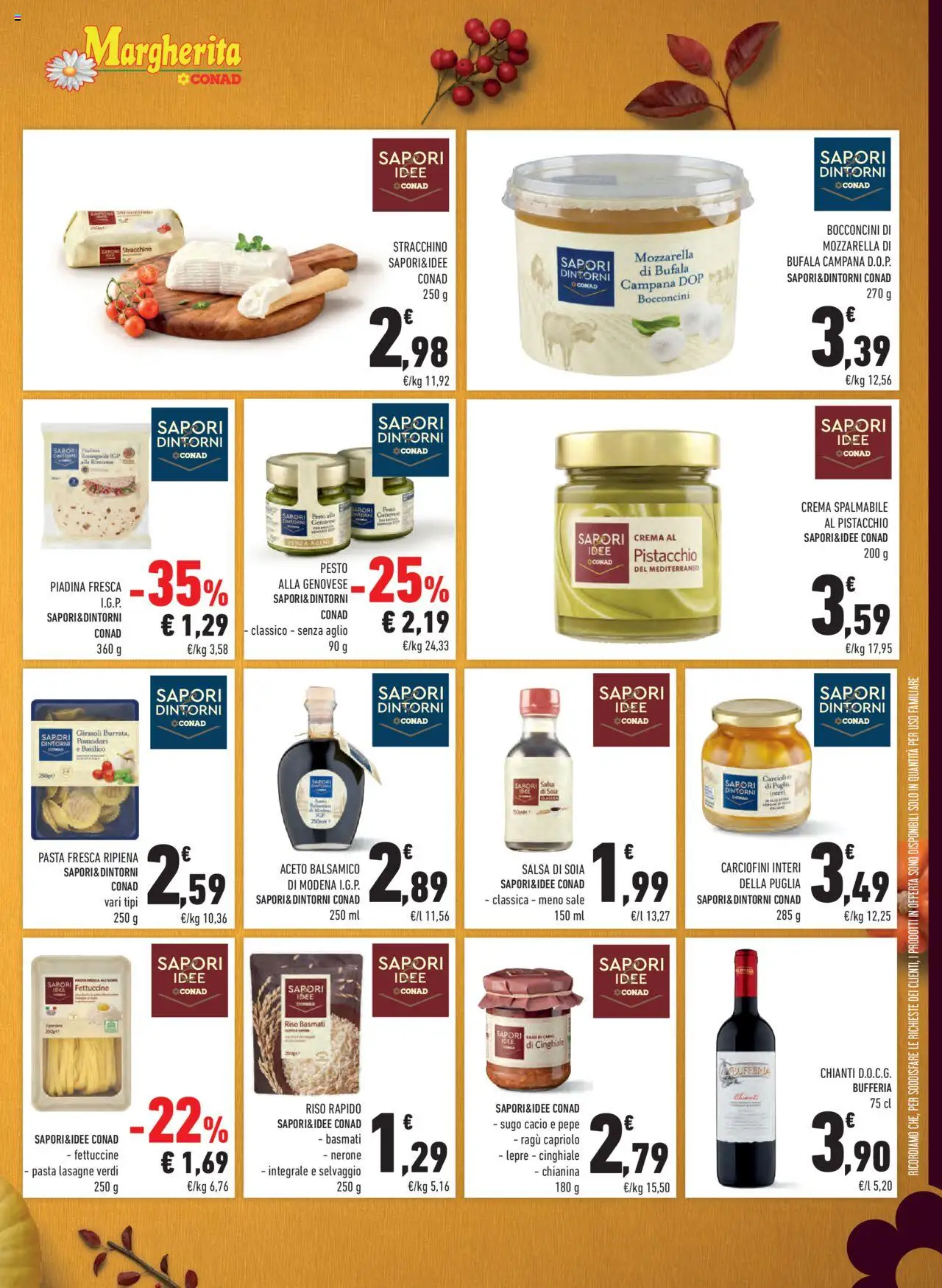 Volantino Conad del 10.09.2025 | Pagina: 13 | Prodotti: Crema, Riso, Salsa, Basilico