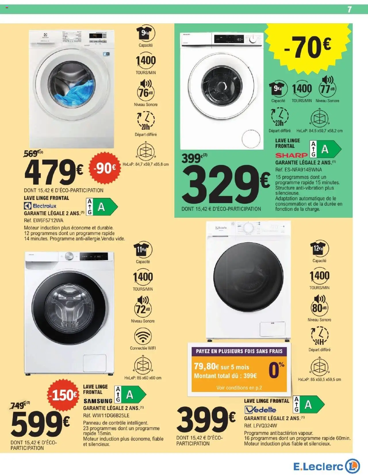  | Page: 7 | Produits: Lave linge