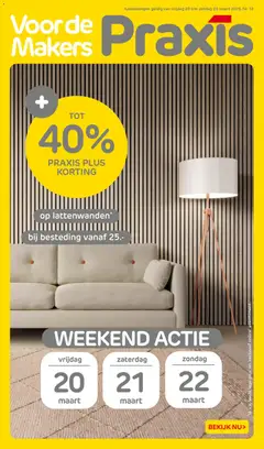 Praxis folder - Weekend actie - Voorbeeld van een folder van Praxis, geldig van 20.03.2026