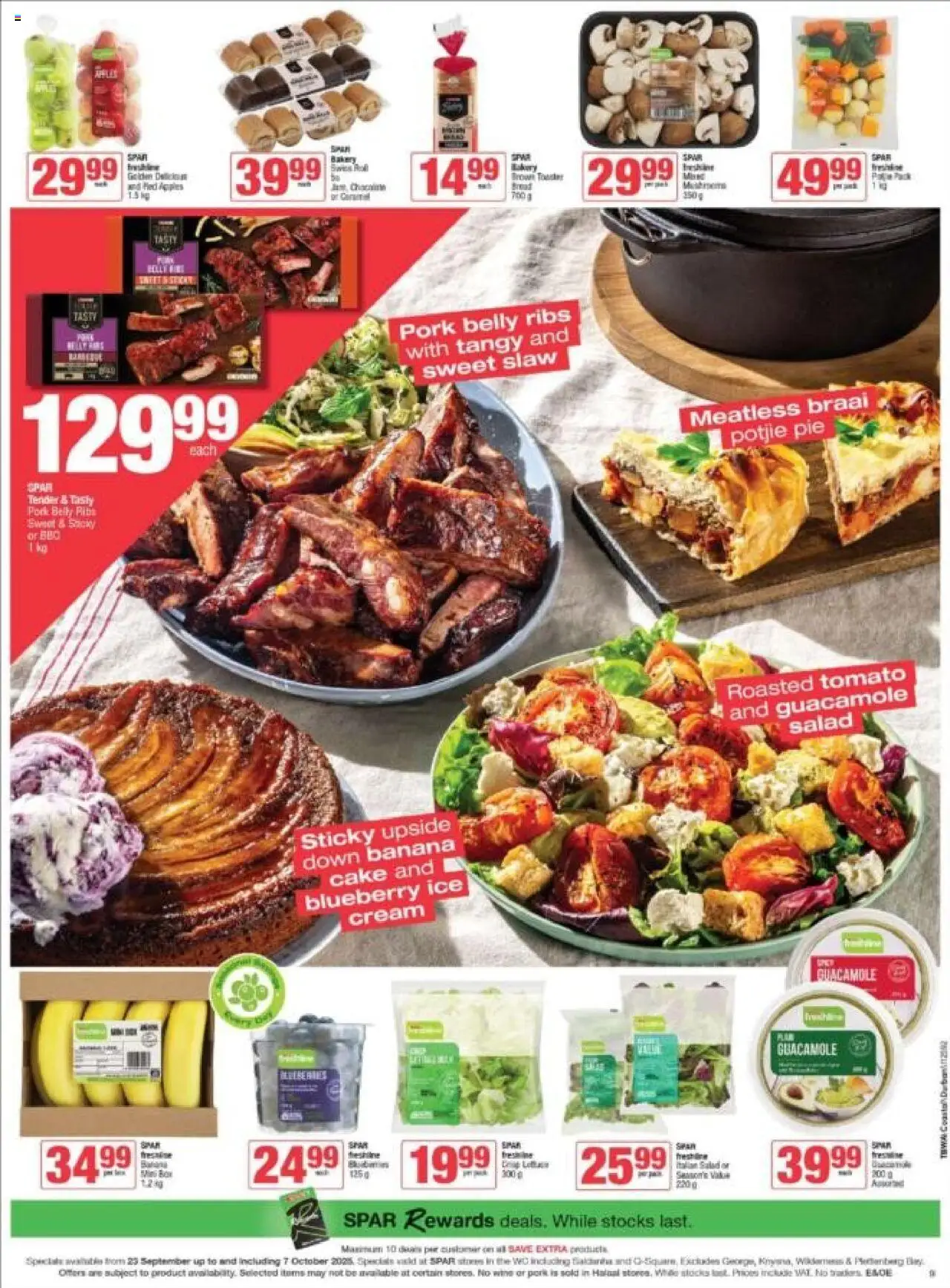 New Spar catalogue – valid from 23.09.2025 | Page: 9 | Products: Cake, Bakery, Pork, Ice cream
