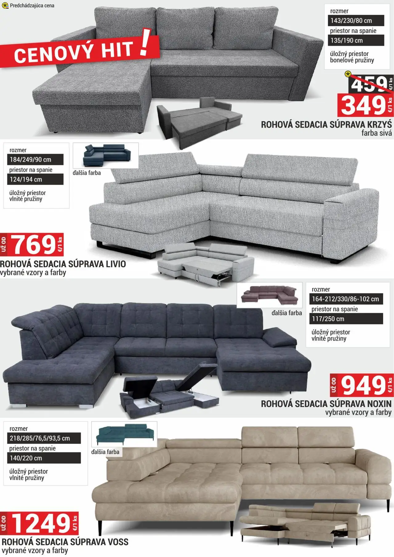 Merkury Market nábytok, sedačky, matrace │ platný od 01.08.2025 | Strana: 34 | Produkty: Rohová sedacia súprava, Sedacia súprava
