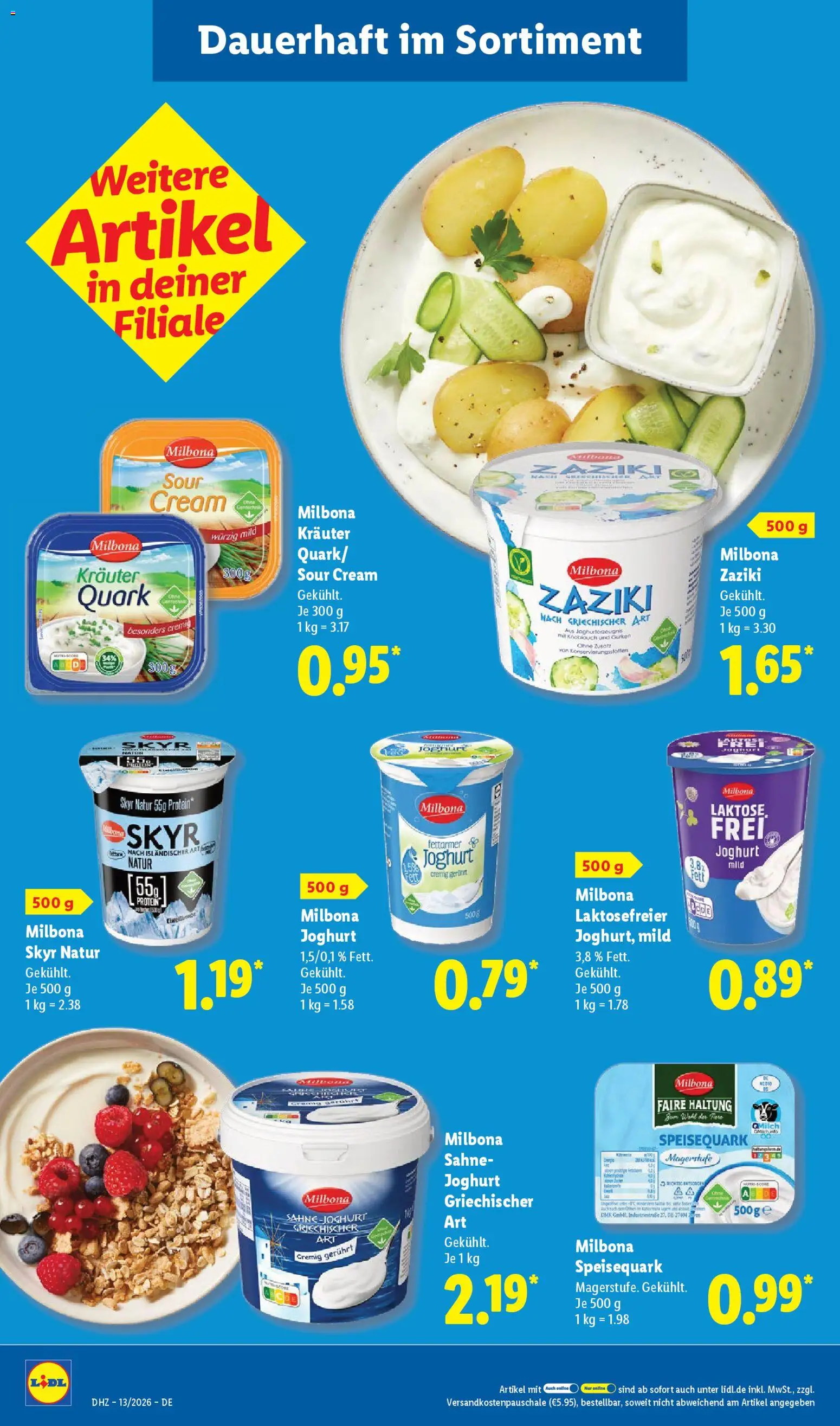 Lidl Prospekt – gültig ab 23.03.2026 | Seite: 20 | Produkte: Joghurt, Creme, Skyr, Sahne