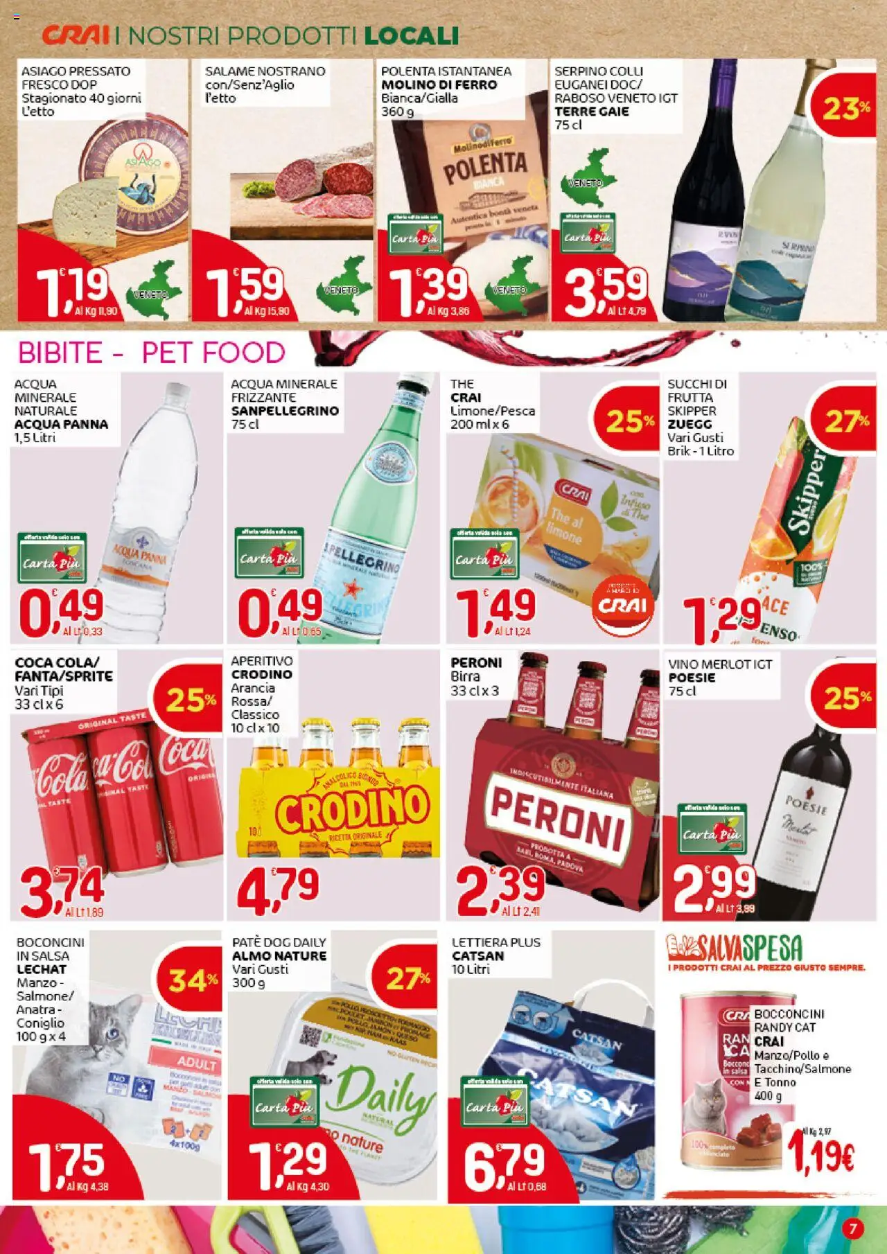 Volantino CRAI del 18.09.2025 | Pagina: 7 | Prodotti: Paté, Acqua, Frutta, Arancia