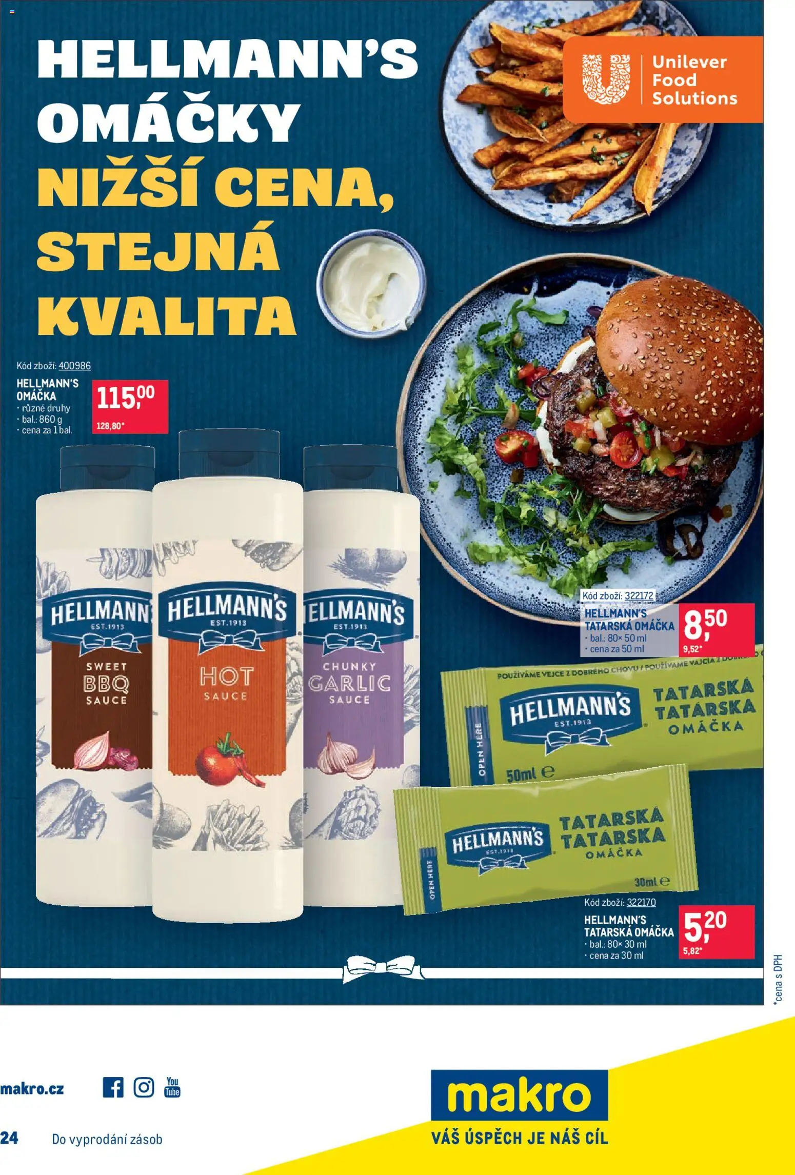 Makro leták - Gastronomie od 05.11.2025 | Strana: 25 | Produkty: Vejce, Hellmann's, Tatarská omáčka
