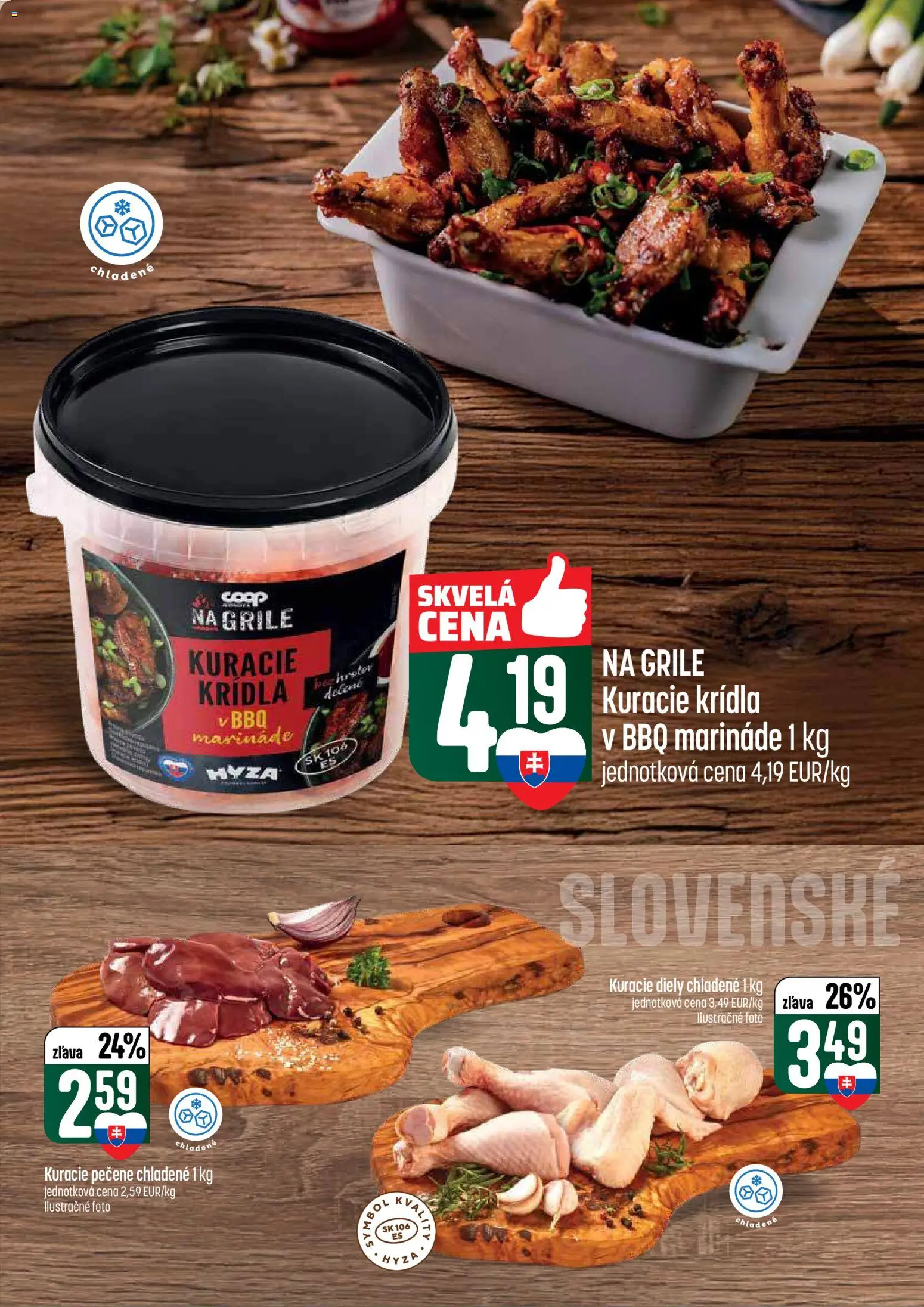 Nové COOP Jednota akcie – leták je platný od 16.04.2026 | Strana: 12 | Produkty: Kuracie krídla