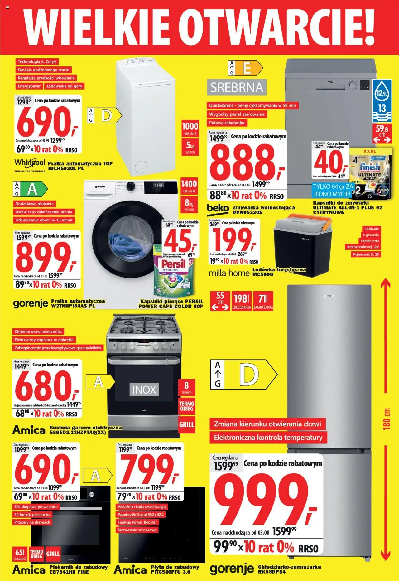 Mediaexpert Gazetka - Wielkie otwarcie Poddębice, Radosna 41A od 30.07.2025 | Strona: 7 | Produkty: Lodówka, Grill, Lodówka turystyczna, Kapsułki do zmywarki
