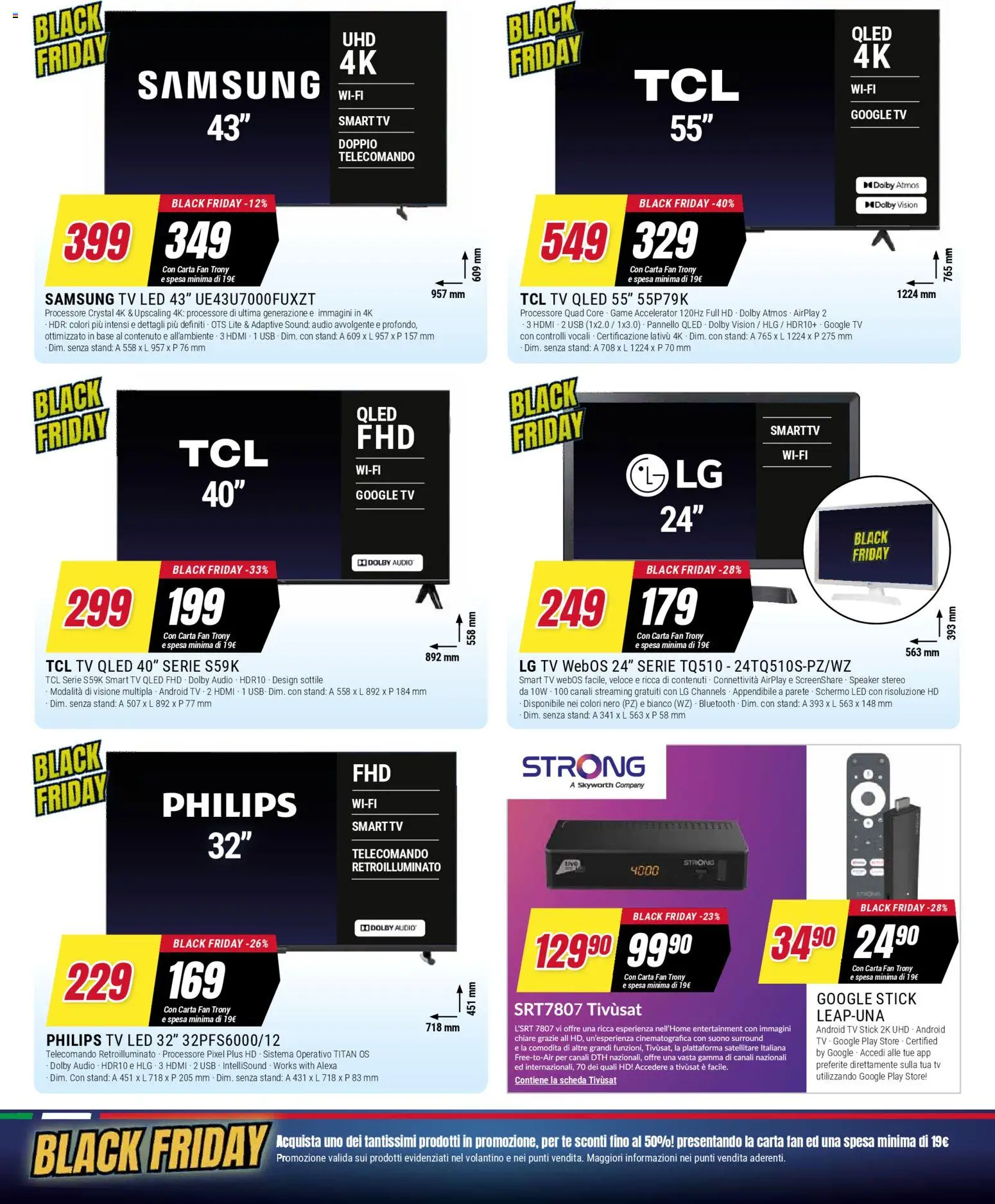 Volantino Trony del 25.11.2025 | Pagina: 21 | Prodotti: Telecomando, Speaker, Fan, Samsung