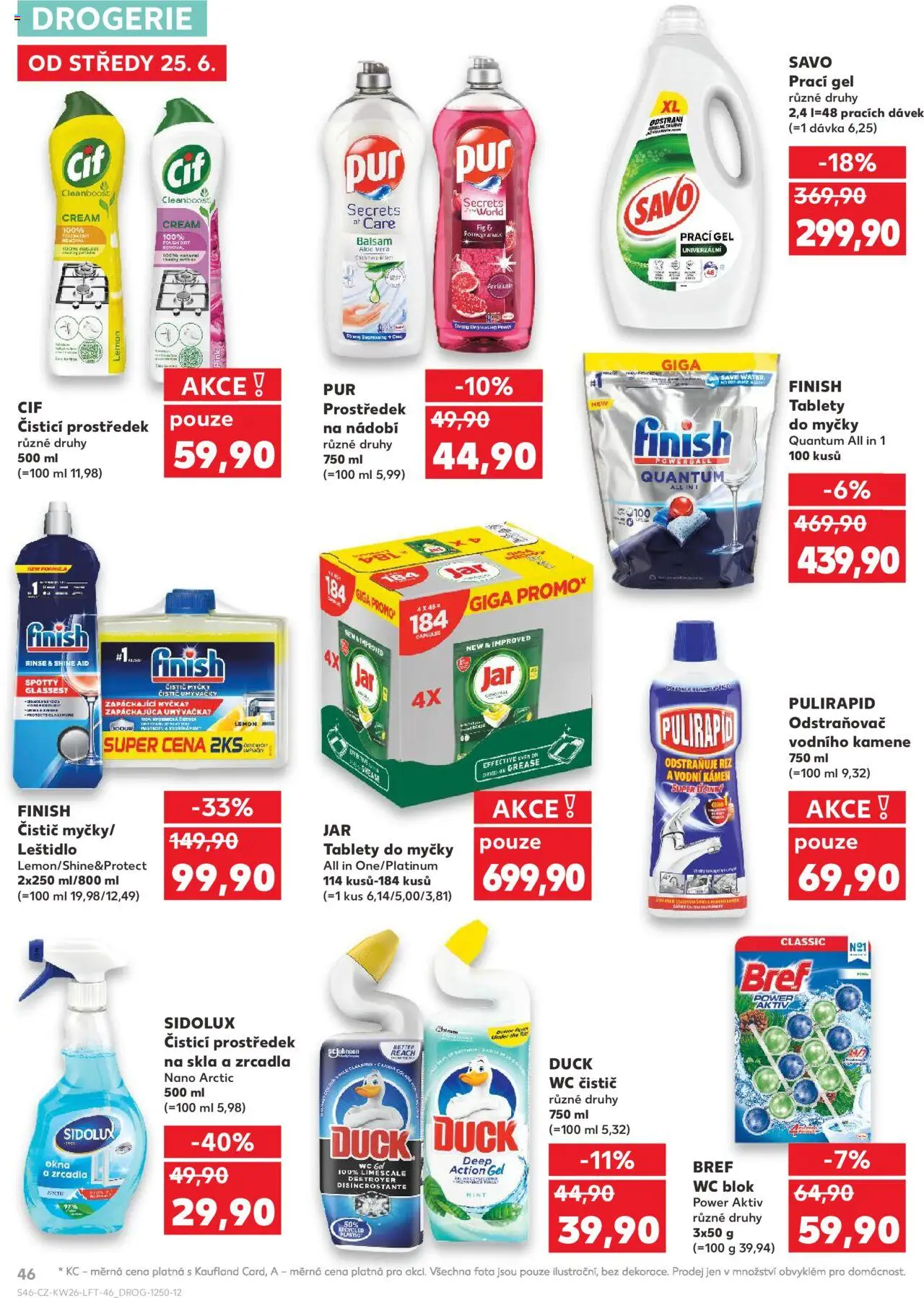 Kaufland leták od 25.06.2025 | Strana: 46 | Produkty: Čistící prostředek, Savo, Blok, Aloe vera