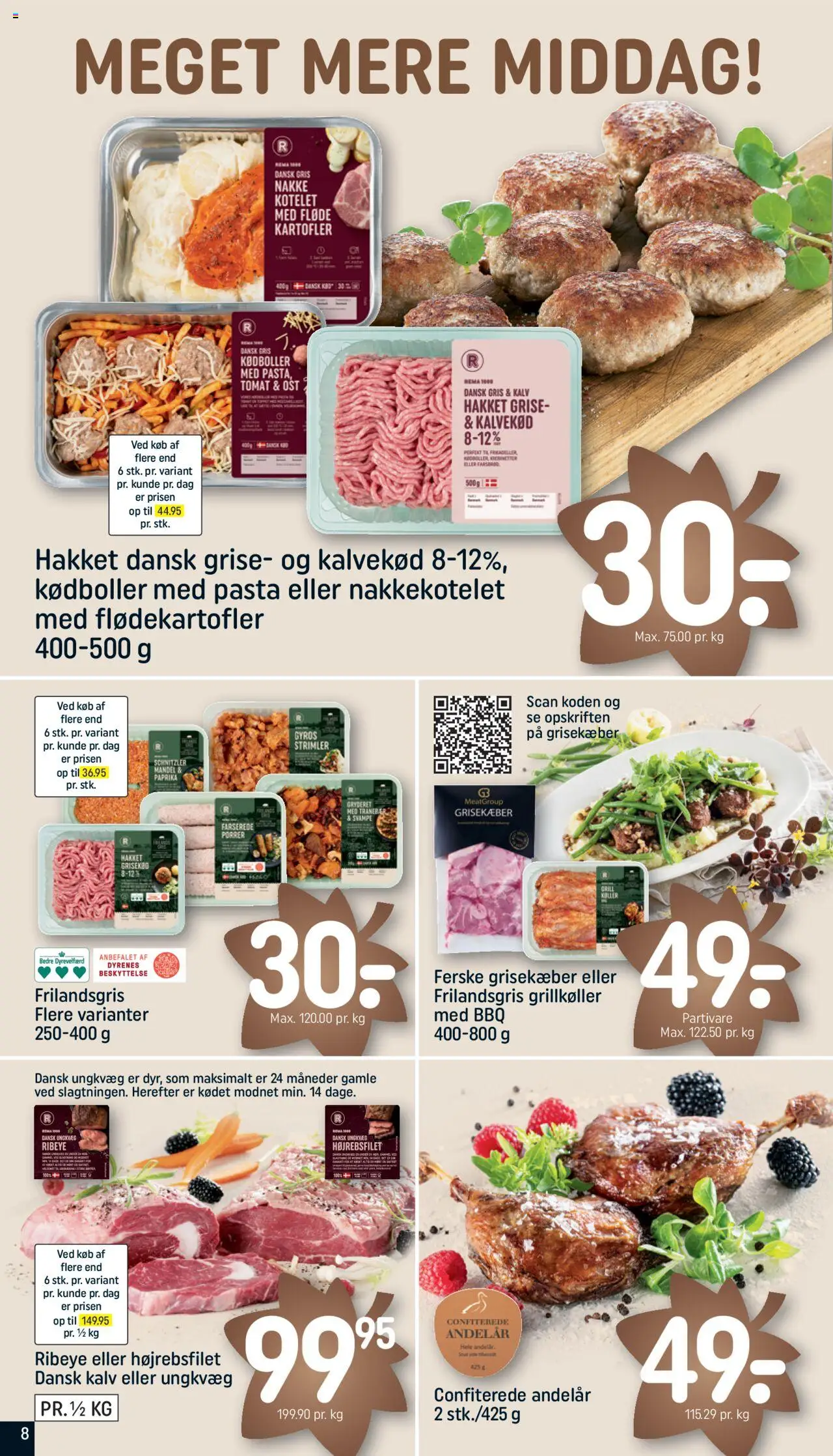 Rema 1000 tilbudsavis – gyldig fra 12.10.2025 | Side: 8 | Produkter: Svampe, Te, Pasta, Kartofler