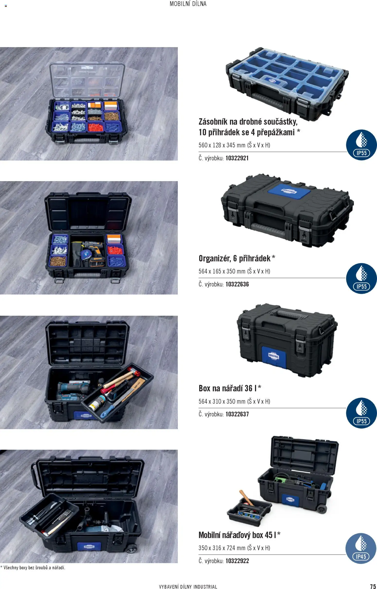 HORNBACH leták - Industrial vybavení dílny od 01.01.2026 | Strana: 75 | Produkty: Box, Box na nářadí, Zásobník, Nářadí
