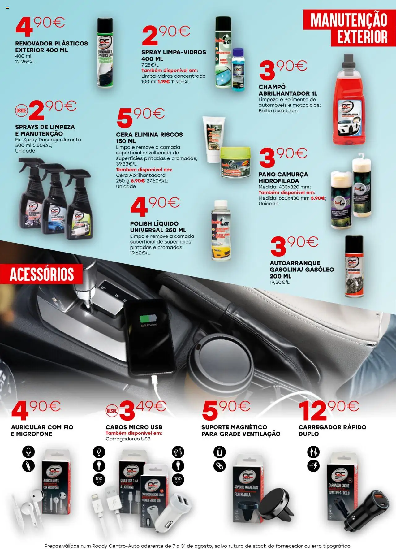 Roady folheto │ válido de 07.08.2025 | Página: 2 | Produtos: Microfone, USB, Abrilhantador, Cera