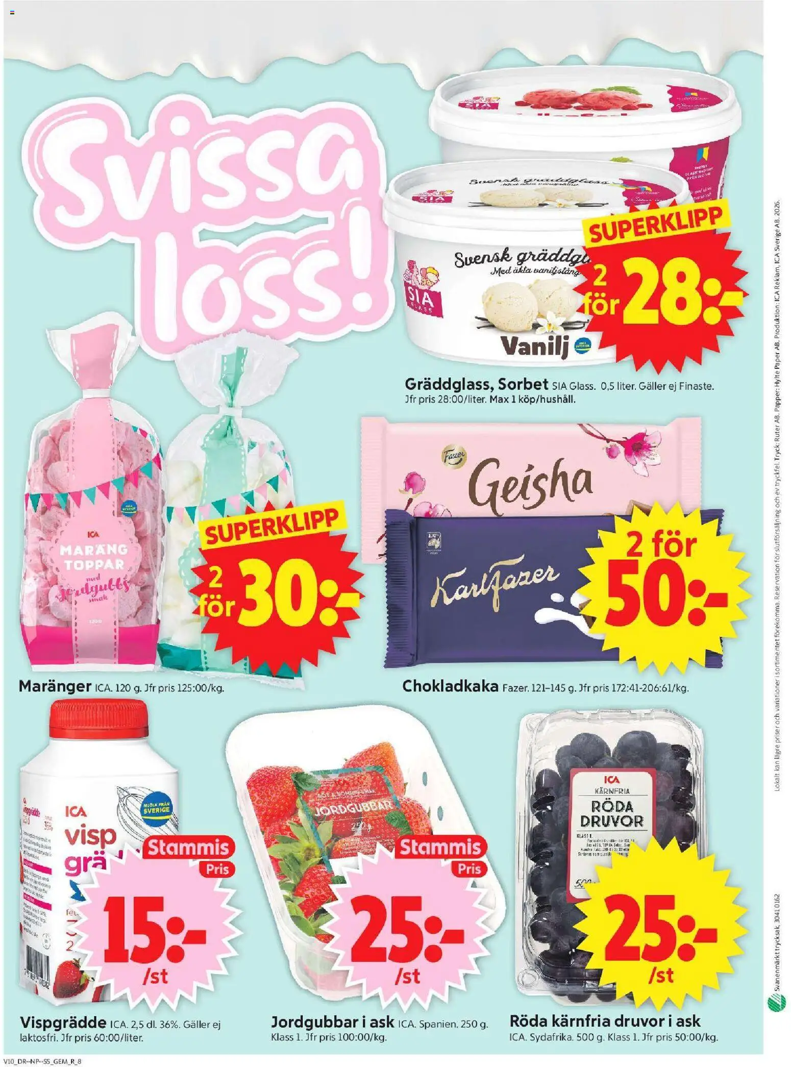 ICA Supermarket reklamblad aktuell från 02.03.2026 | Sida: 10 | Produkter: Gem, Visp, Papper, Vispgrädde