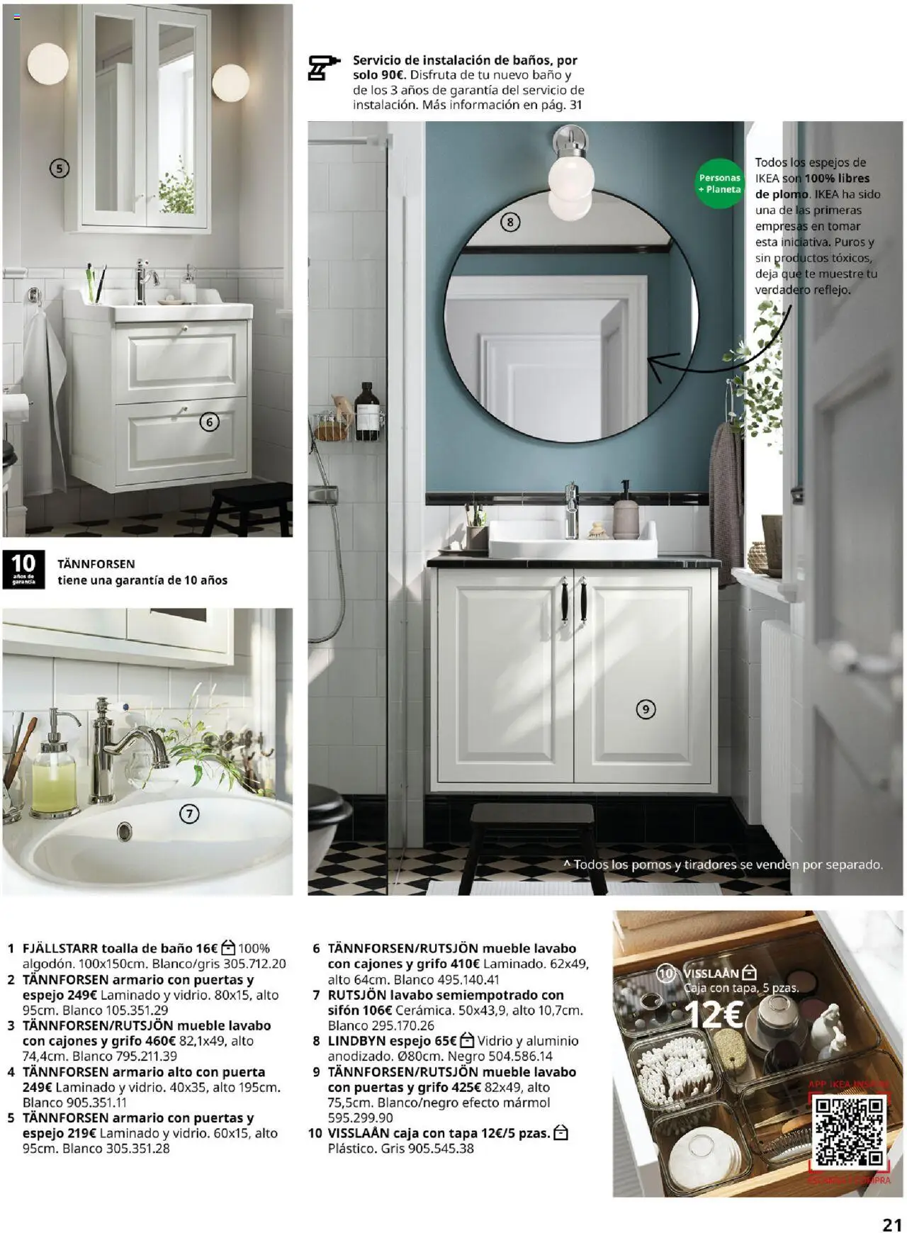 Catálogo IKEA Baños │ válido desde el 04.02.2025 | Página: 21 | Productos: Armario, Caja, Lavabo, Baño