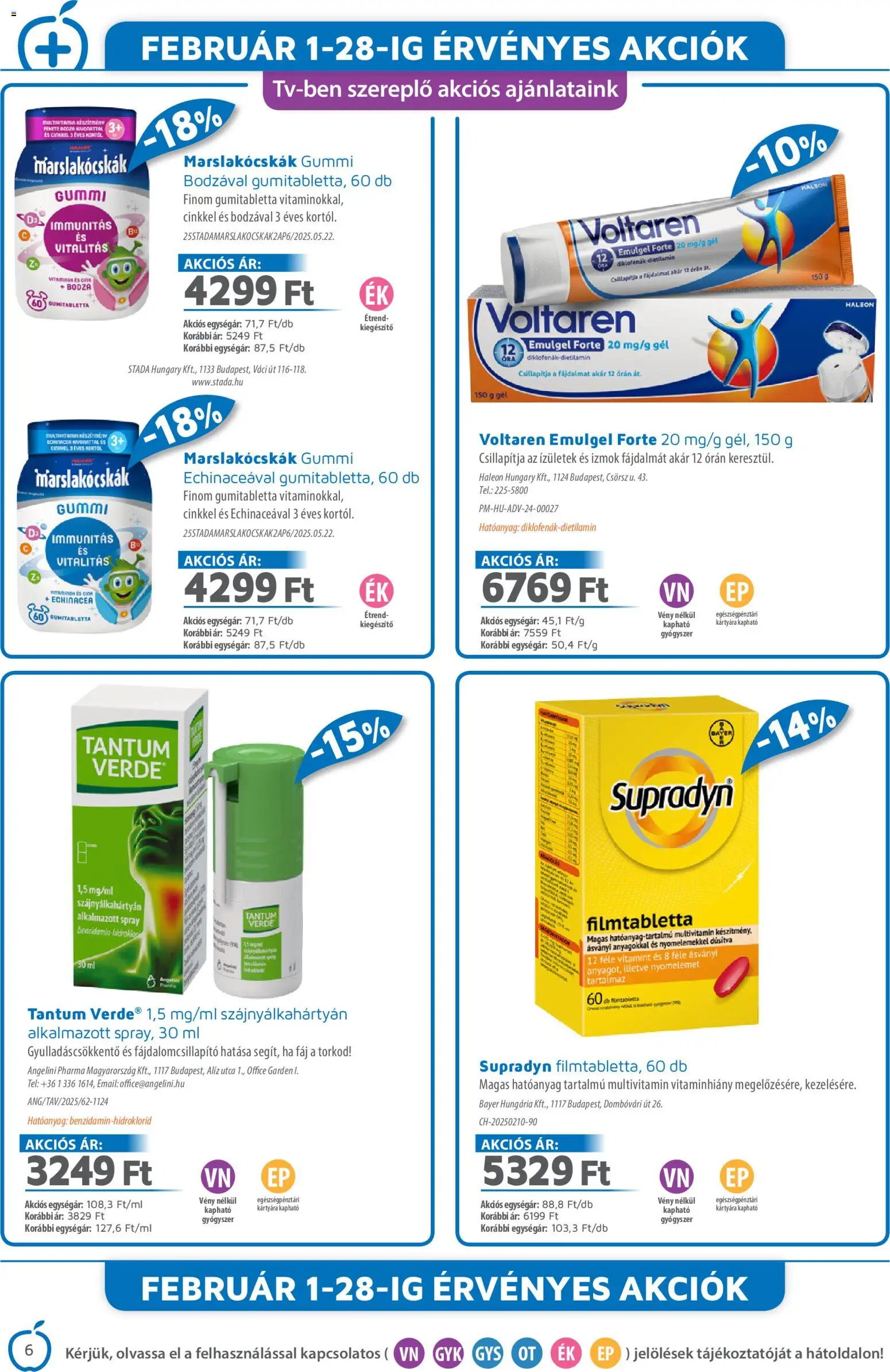 Alma Gyógyszertárak akciós ujság - amely érvényes a következő dátumtól: 01.02.2026 | Oldal: 6 | Termékek: Multivitamin