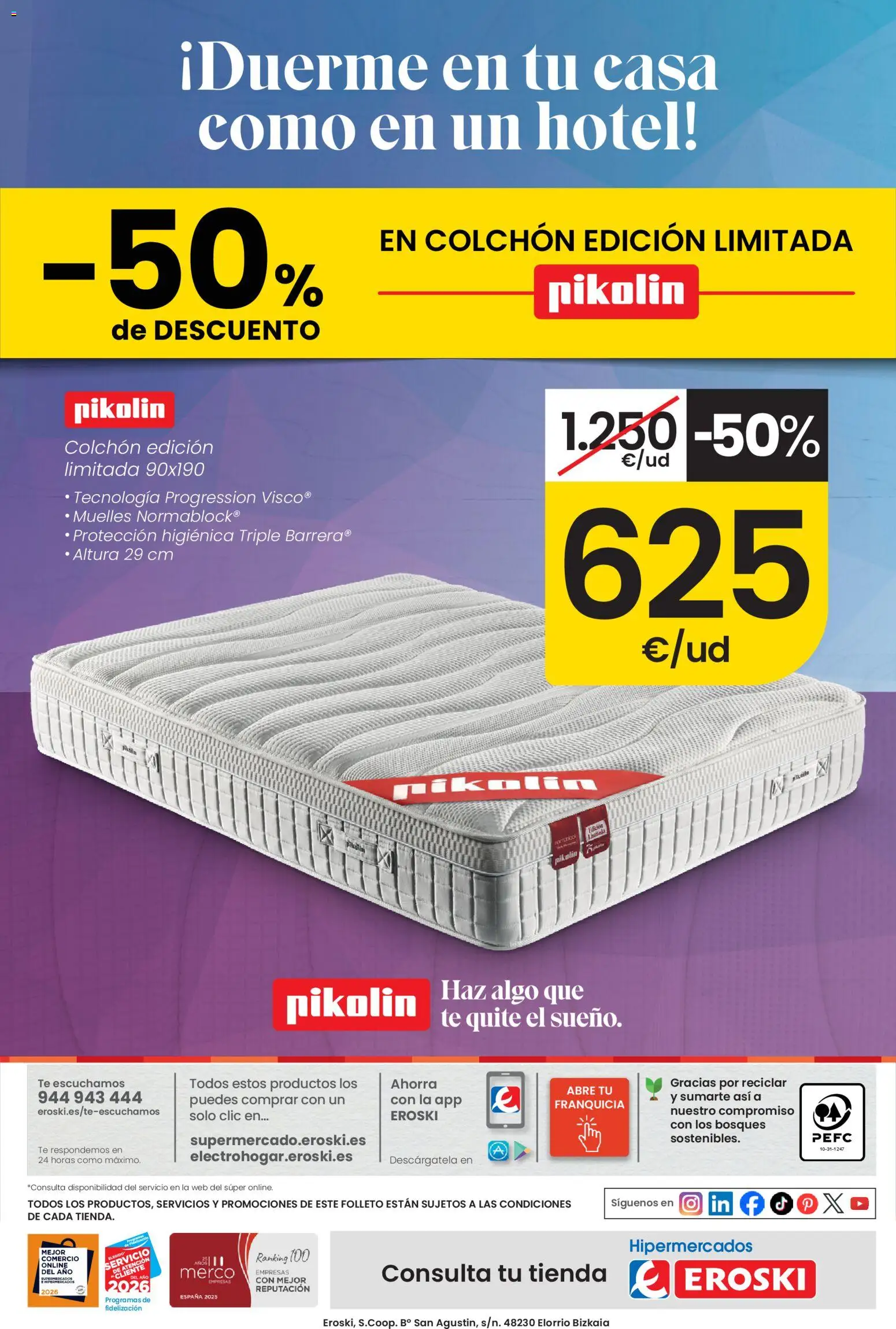 Eroski Qué tecno │ válido desde el 23.04.2026 | Página: 8 | Productos: Té, Colchon